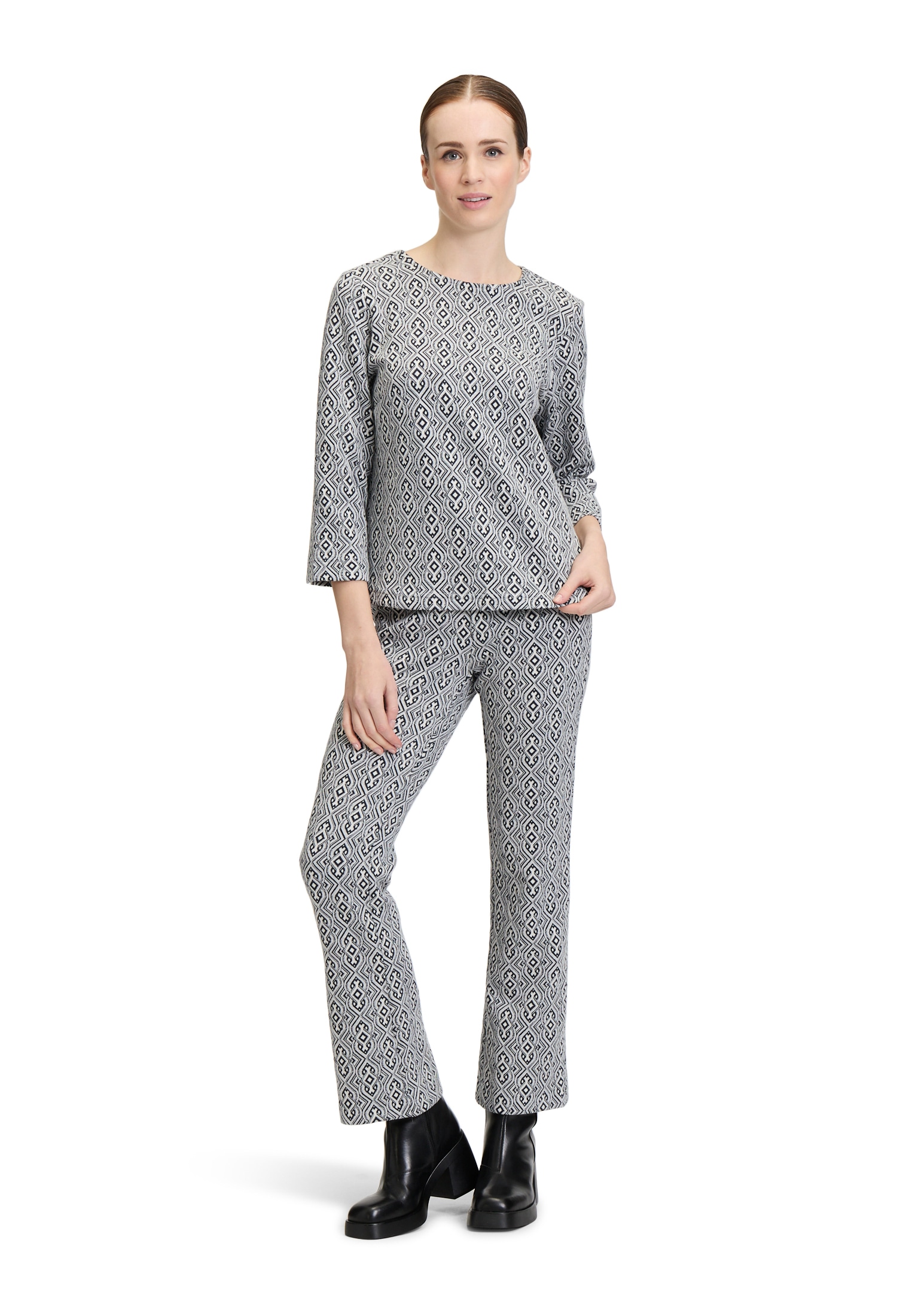 Cartoon Klassische Bluse »Blusenshirt mit Jacquard«