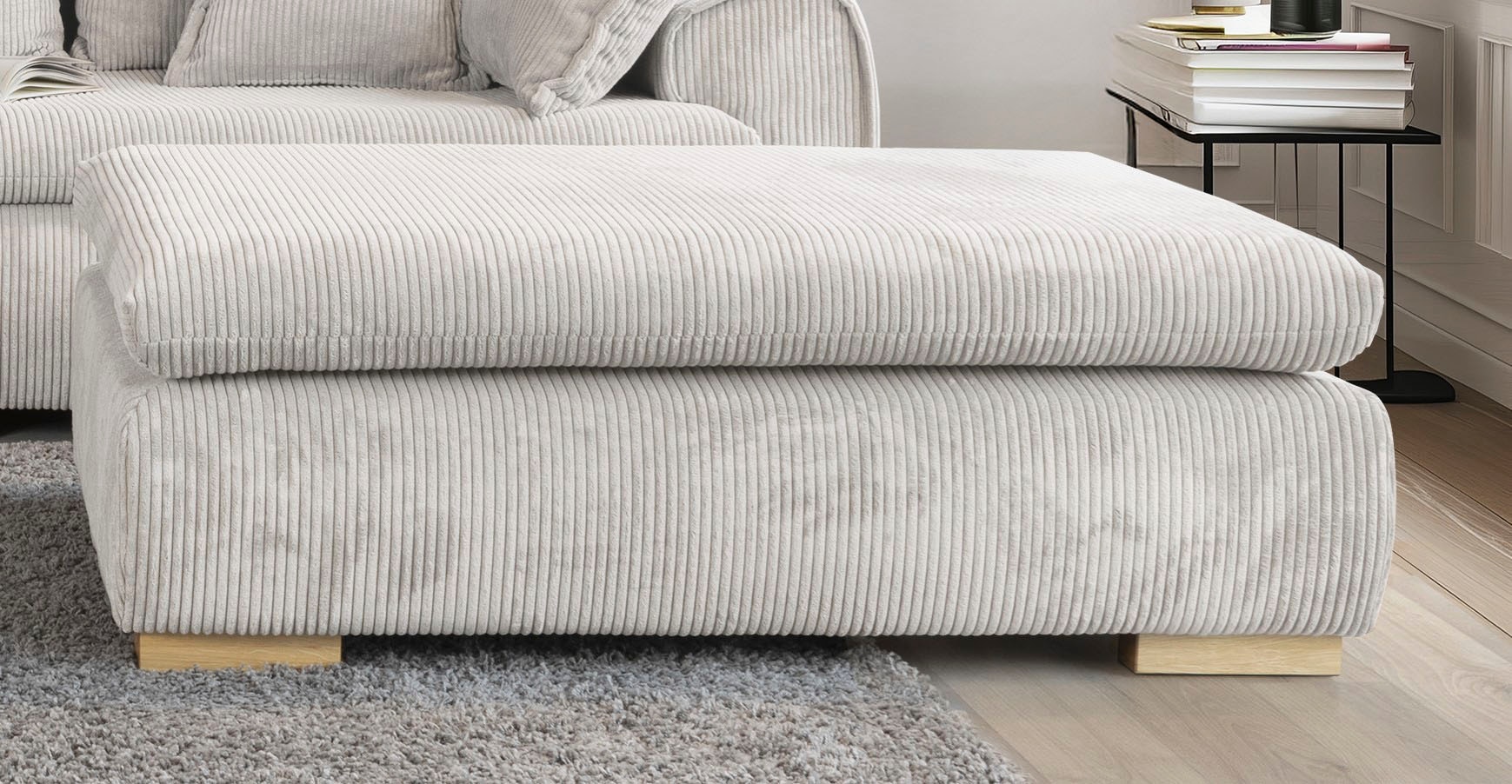 Home affaire Polsterhocker »Katja«, aus Cord-Bezug
