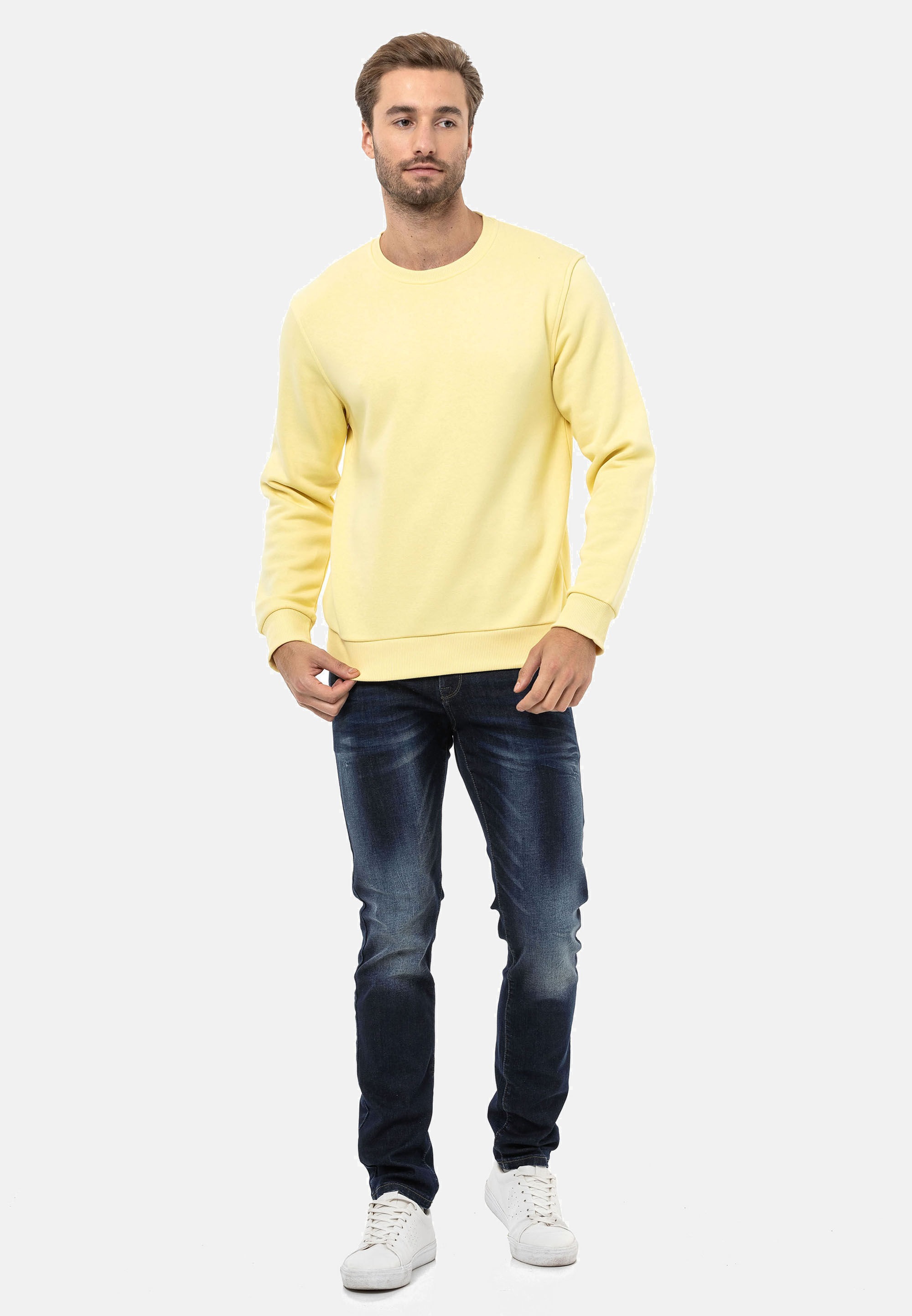 Cipo & Baxx »Cipo & Baxx Sweatshirt CL558«, mit Rundhalsausschnitt
