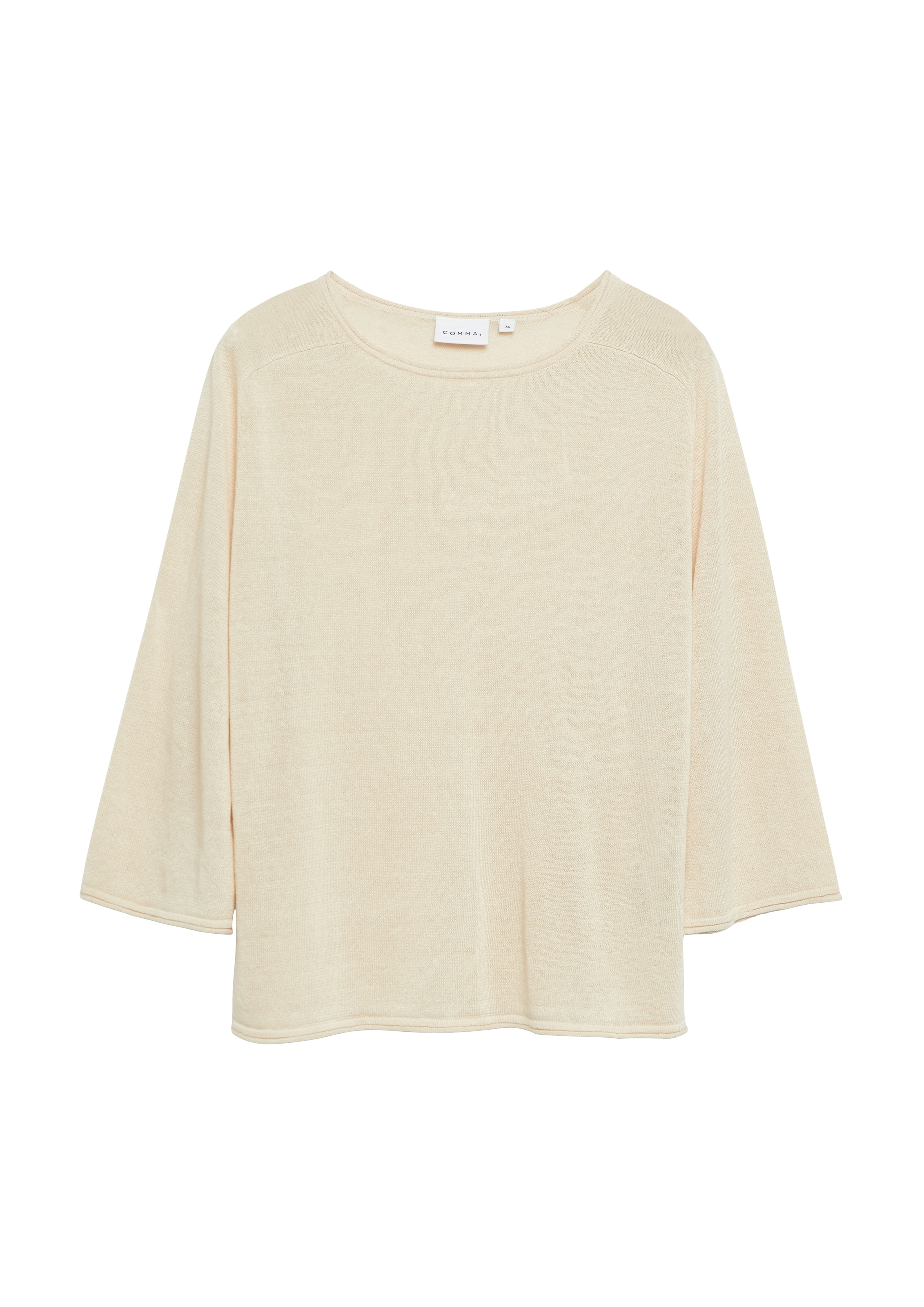 Comma 3/4 Arm-Pullover Leichter Pullover mit Leinen und Viskose