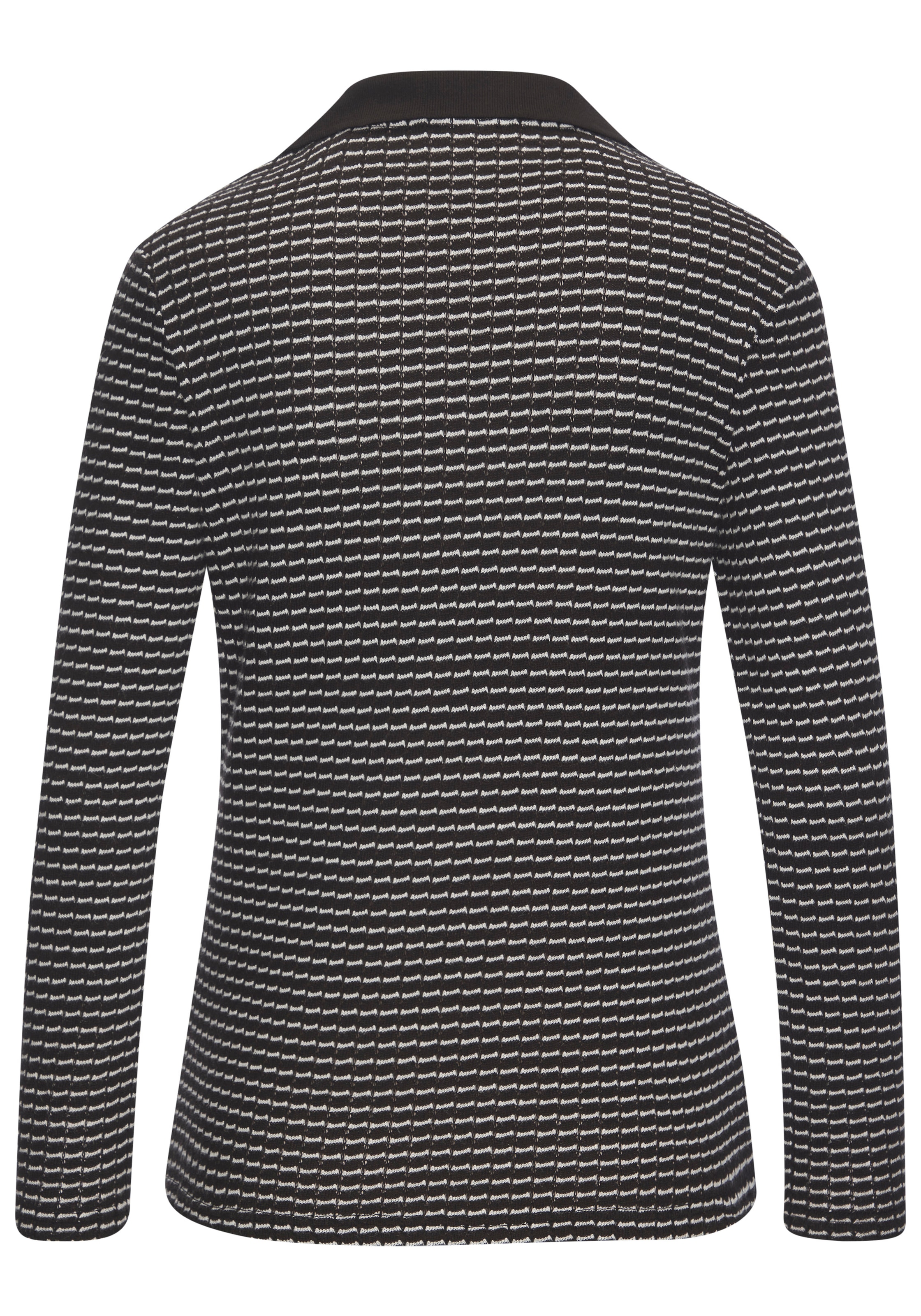 Vivance Langarm-Poloshirt »aus strukturierter Strickqualität«, schöne Strick-Qualität