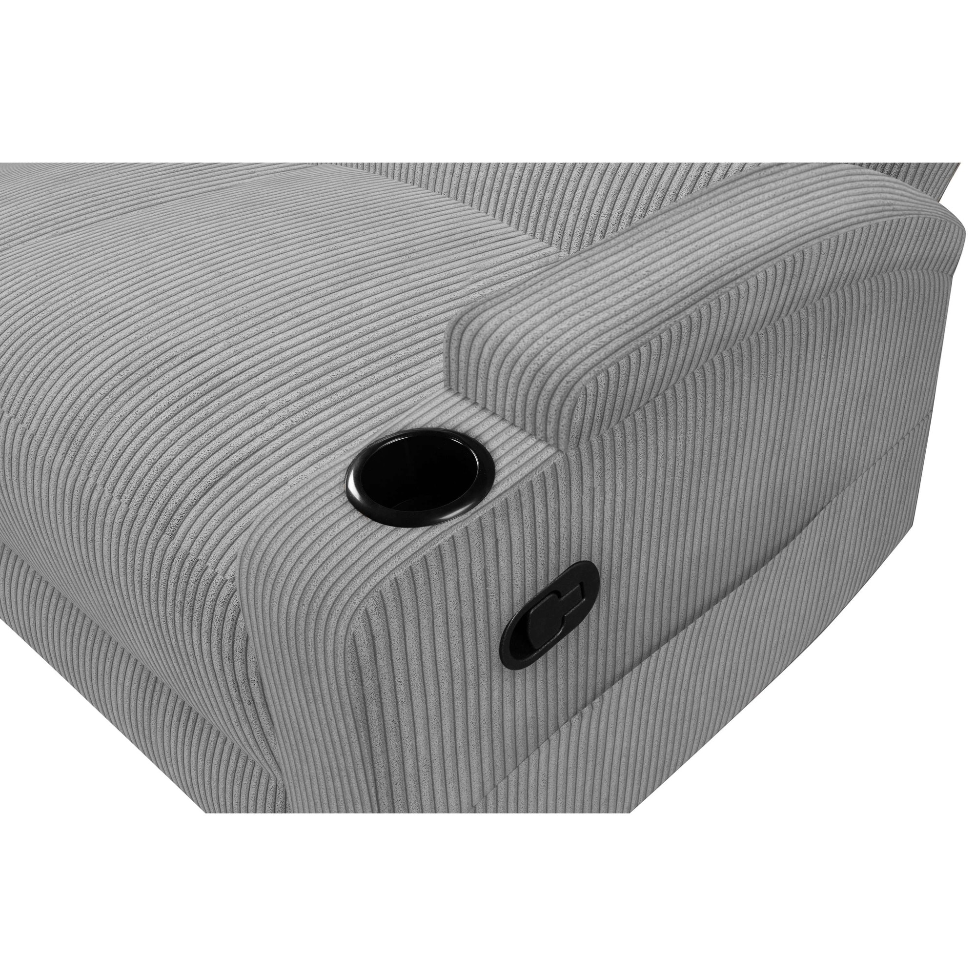 Home affaire Ecksofa »NAPORI Multimediasofa, 3er Kinosessel XXL, L-Form, Cord«, Kinosofa mit Relaxfunktion, Getränkehalter, Staufach und Staukasten