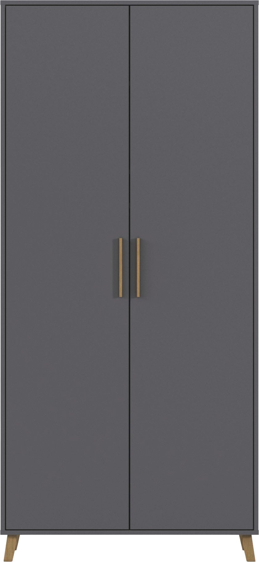 rauch Drehtürenschrank »Kleiderschrank Schrank Garderobe SHINJO Breiten 93/140/187 cm« in 3 verschiedenen Ausstattungen BASIC/CLASSIC/PREMIUM,  Griffe und Füße aus Massivholz, viel Stauraum MADE IN GERMANY