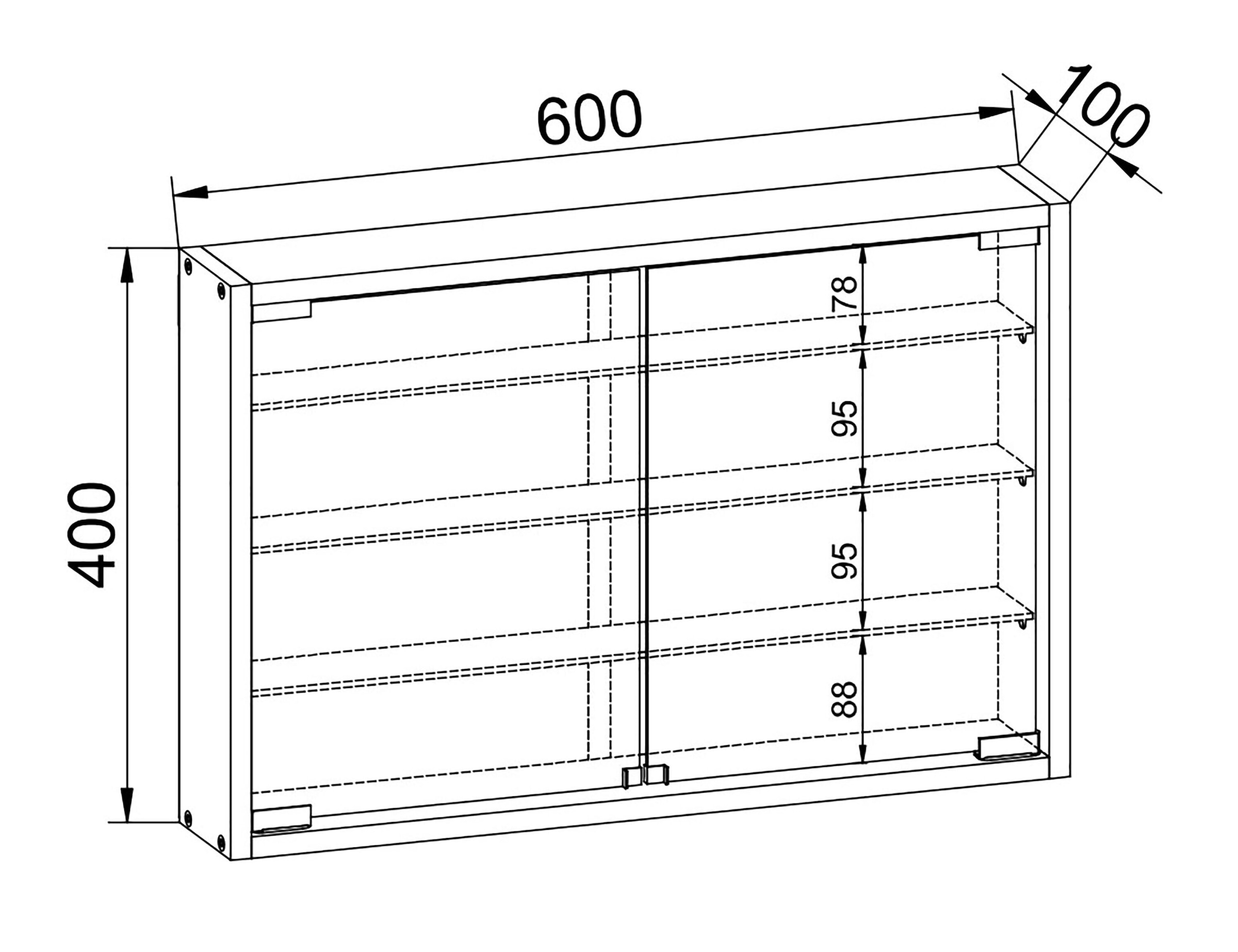VCM Wandregal »Hängevitrine Wandvitrine Sammel Deko Mandosa M« 1 Stk. tlg.