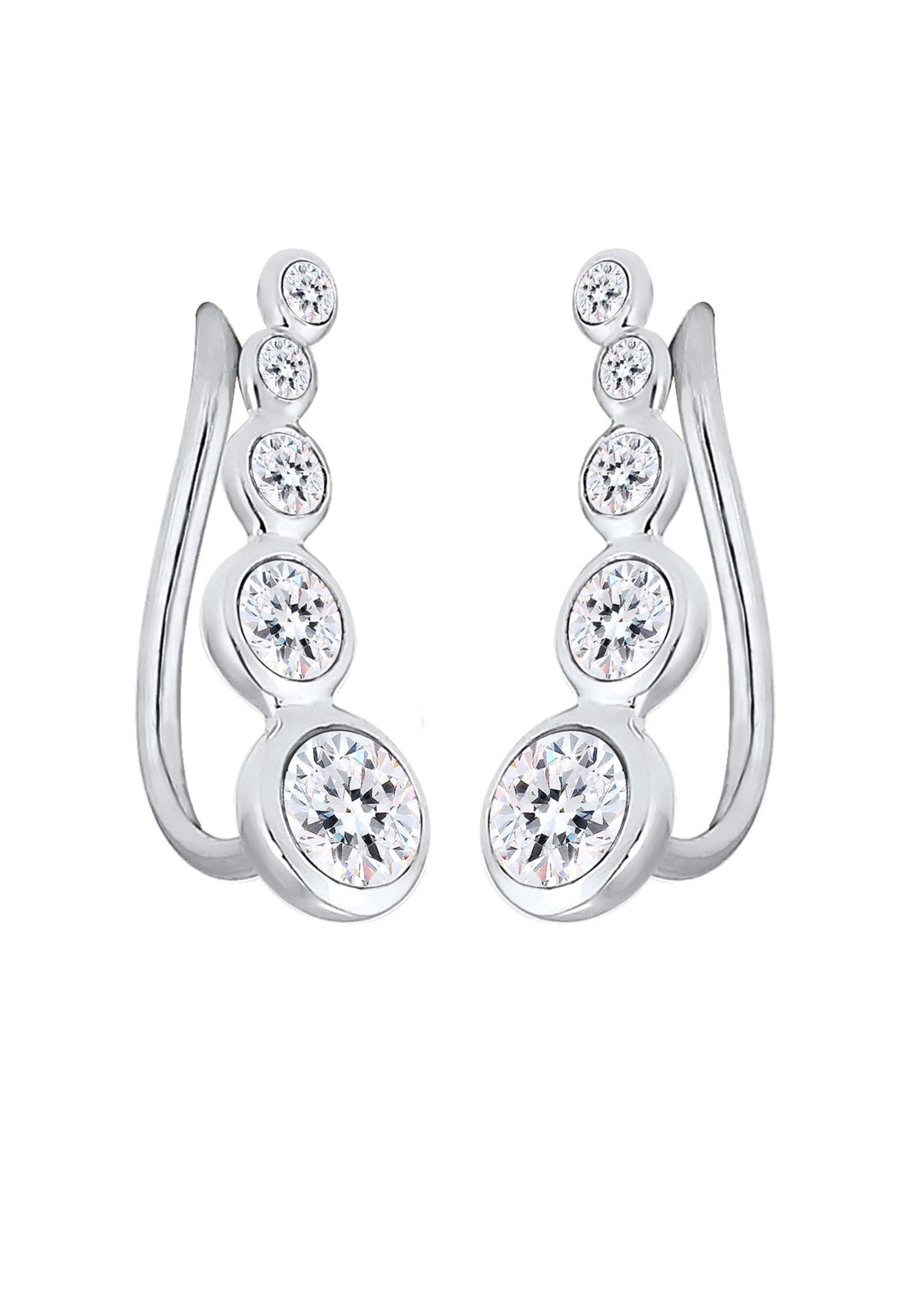 Elli Paar Ohrstecker »Ohrringe Ohrklemme Earclimber, mit Kristallen von Swarovski®«