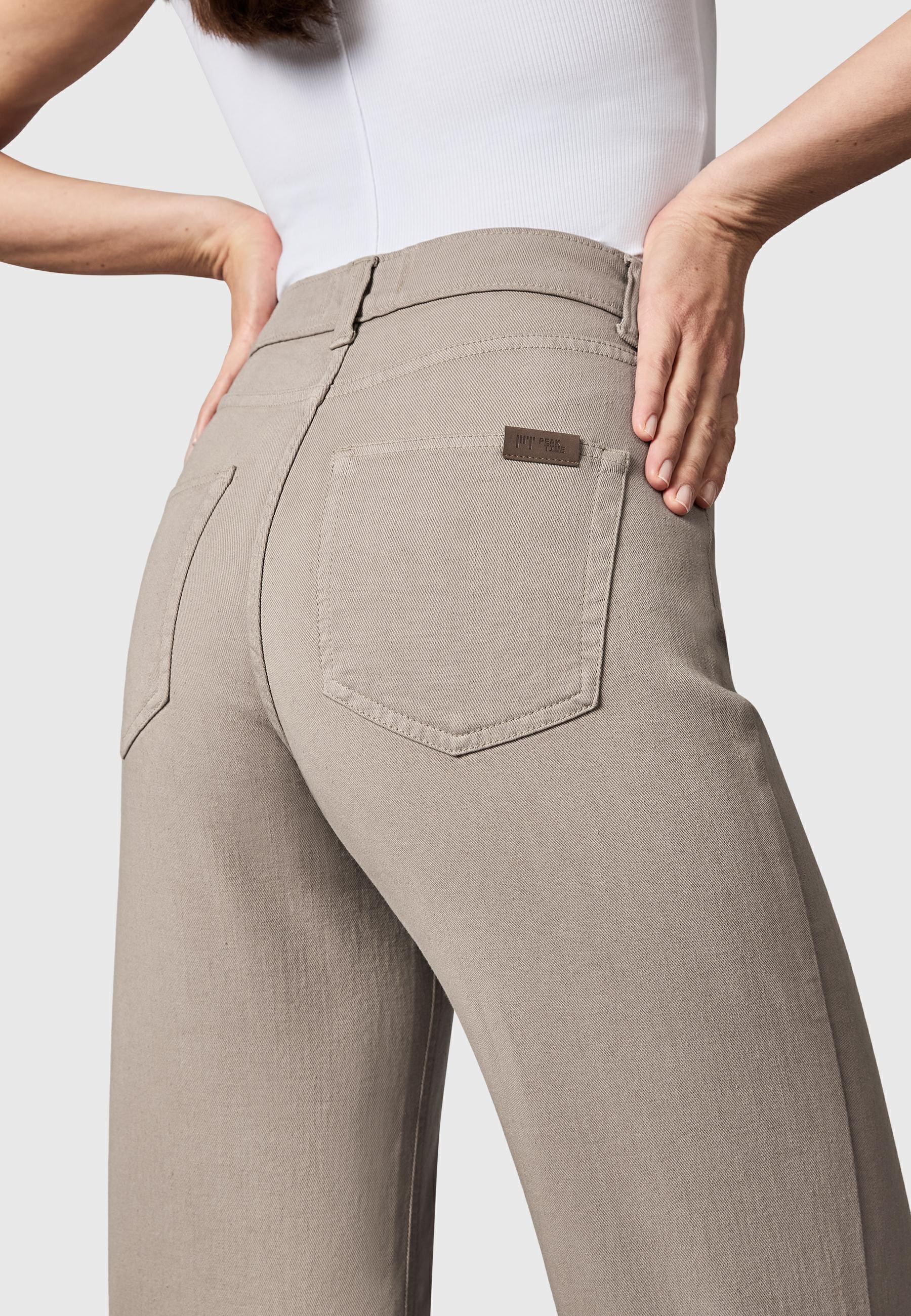 PEAK TIME Chinohose »Chinohose Cyrele«  Lange Wide-Leg-Hose mit Bio-Baumwolle