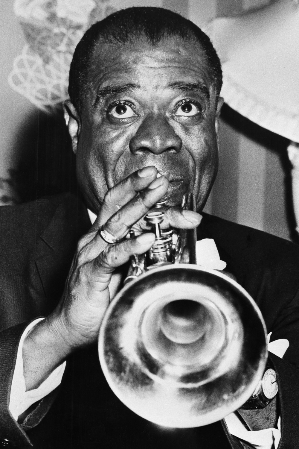 queence Acrylglasbild »Louis Armstrong«, Schwarz-Weiß-Mann-Stars-Portrait-Foto-Film-Filmfiguren-Filmszene, Fine Art-Print in Galeriequalität