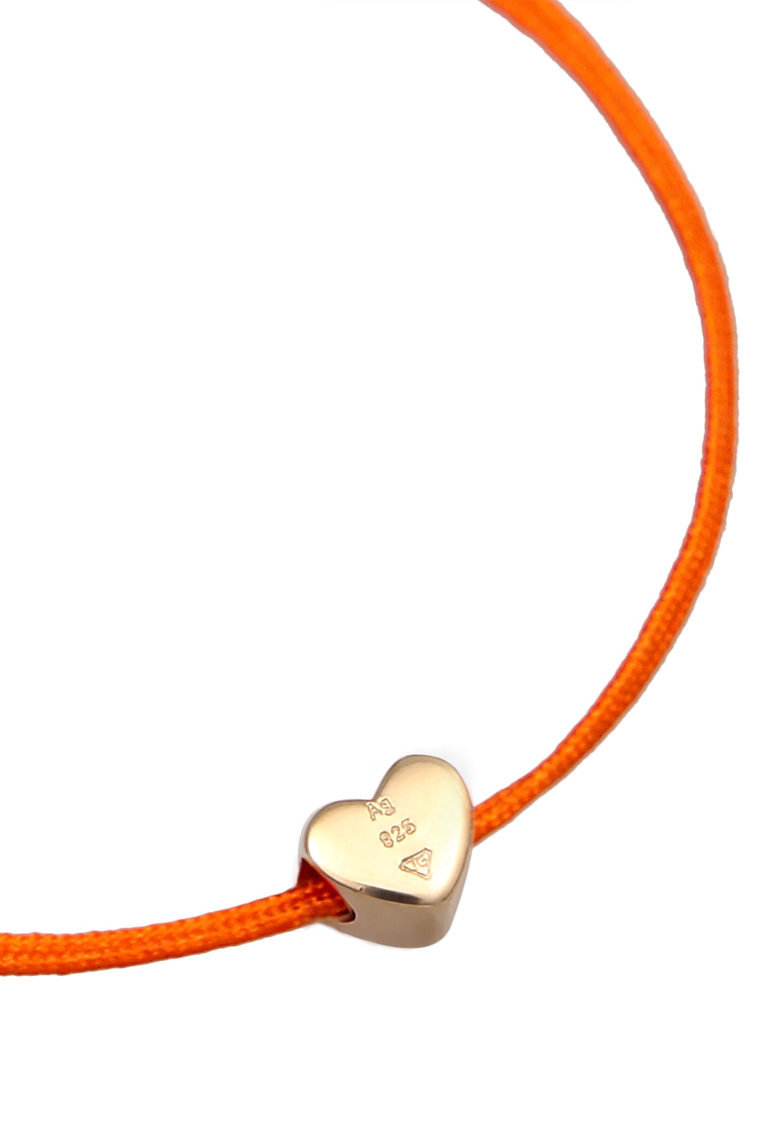 Elli Armkette »Armband Herz Liebe Textil Romantik 925 Silber«