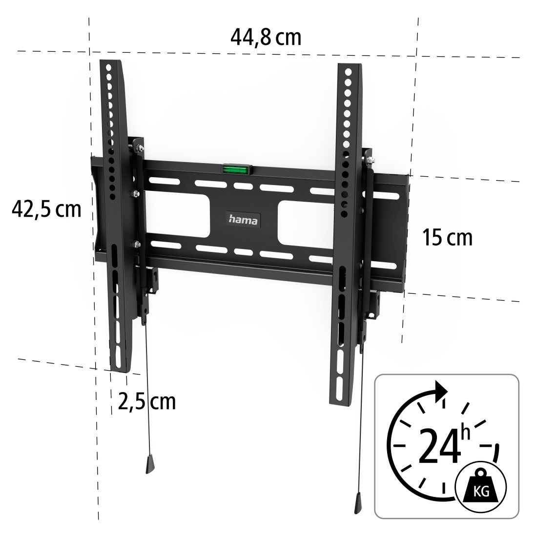Hama TV-Wandhalterung »Wandhalterung (fix, 32"- 65", VESA 400x400)« bis 165 cm Zoll mit Diebstahlschutz