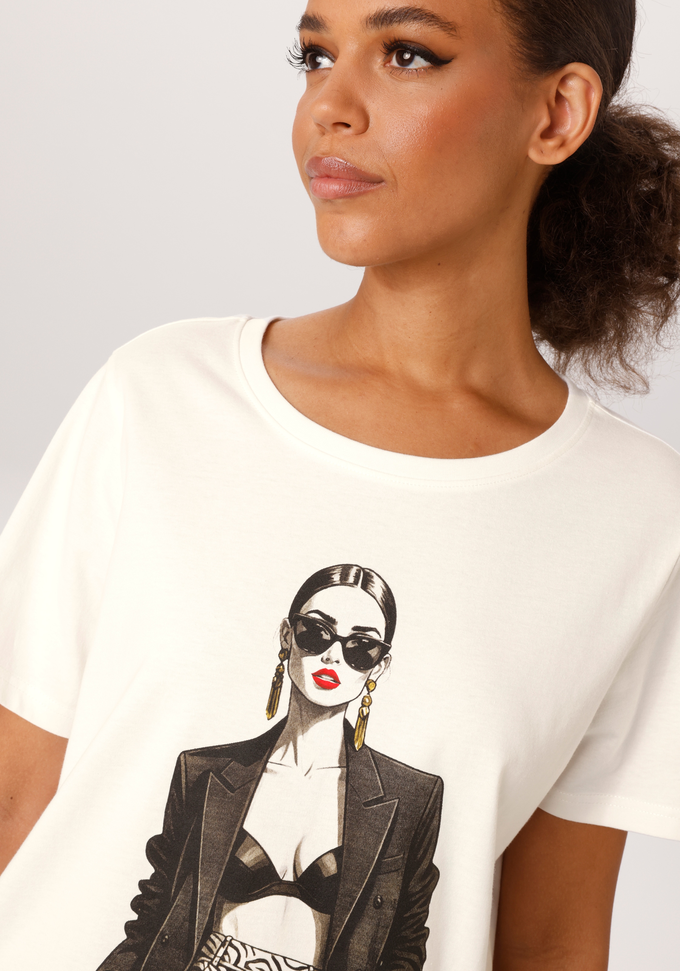 Aniston CASUAL T-Shirt mit "stylischem" Frontdruck - NEUE KOLLEKTION