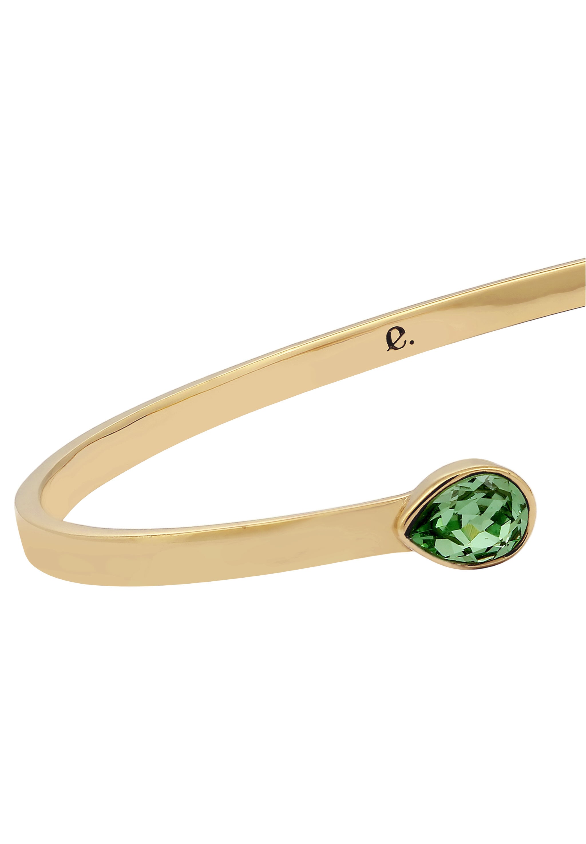 Elli Premium Armreif »Armband Amreif Glas Kristalle Hellgrün 925 Sterling Silber«