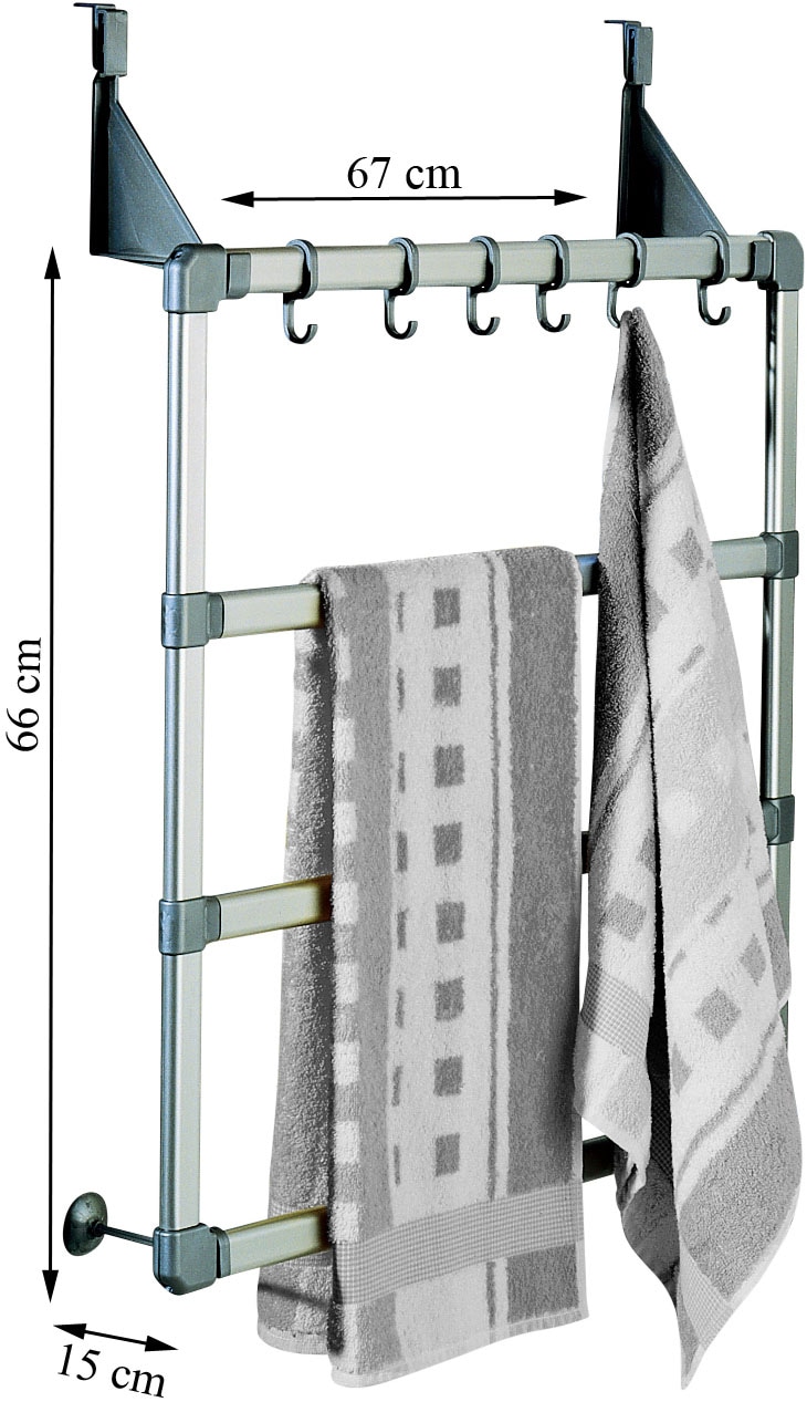 Ruco Handtuchhalter »für Tür,  Duschkabine und Wand« Handtuchstange, Ohne Bohren, Duschkabinentrockner, Made in Germany