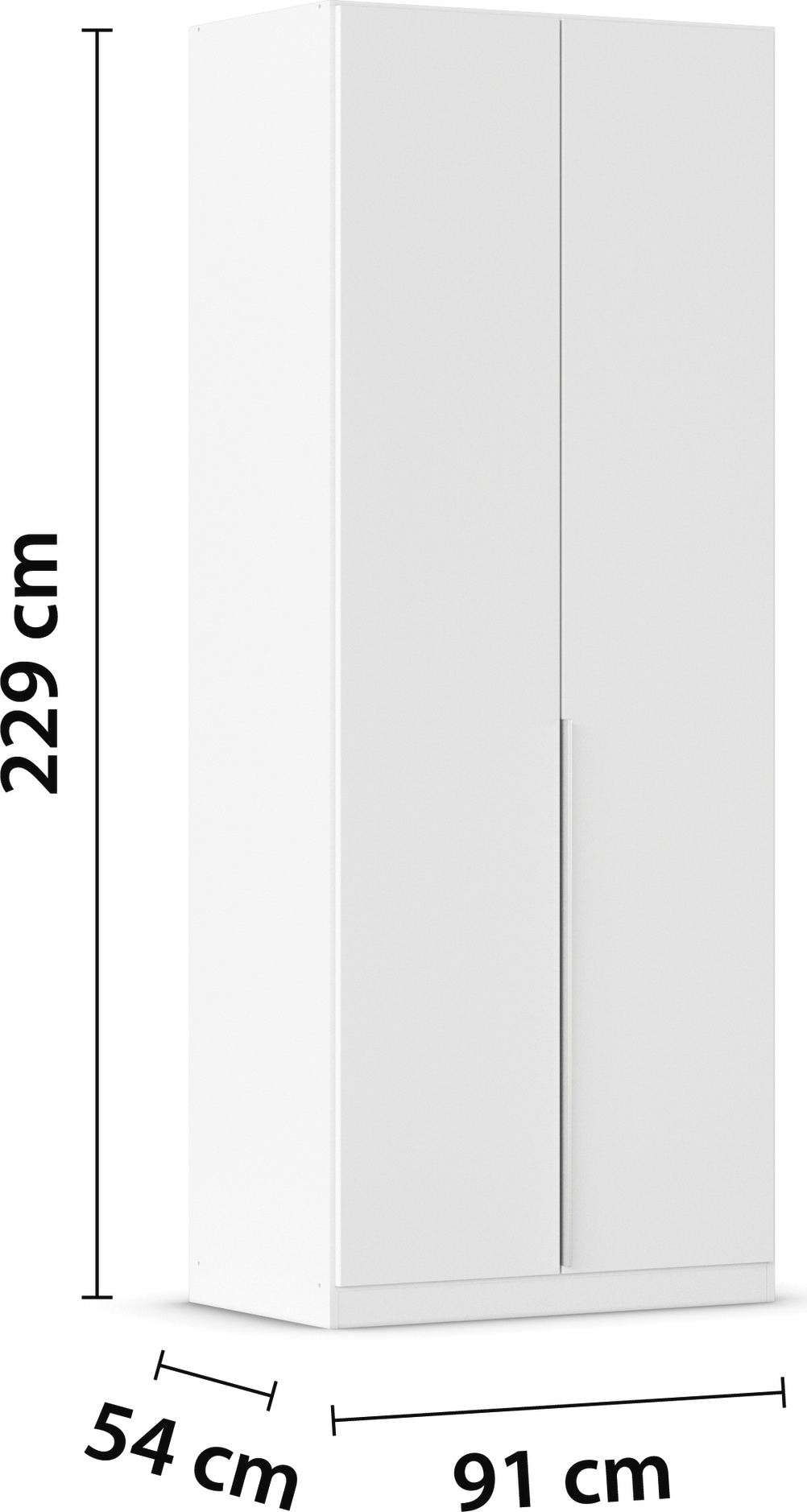 OTTO home Drehtürenschrank »Kleiderschrank Schrank Garderobe AGORDO TOPSELLER Schlafzimmer« in zwei Griff-Farben, Breiten 91-405 cm, Dekor- oder Hochglanzfront,  durchdachte Innenausstattung, in 8 Breiten und 2 Höhen MADE IN GERMANY