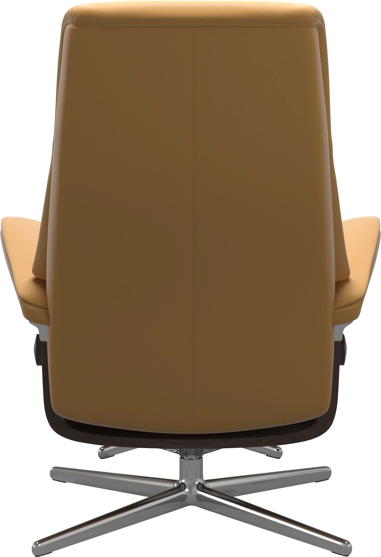 Stressless® Relaxsessel »View«, (Set, Relaxsessel mit Hocker), mit Hocker, mit Cross Base, Größe S, M & L, Holzakzent Wenge