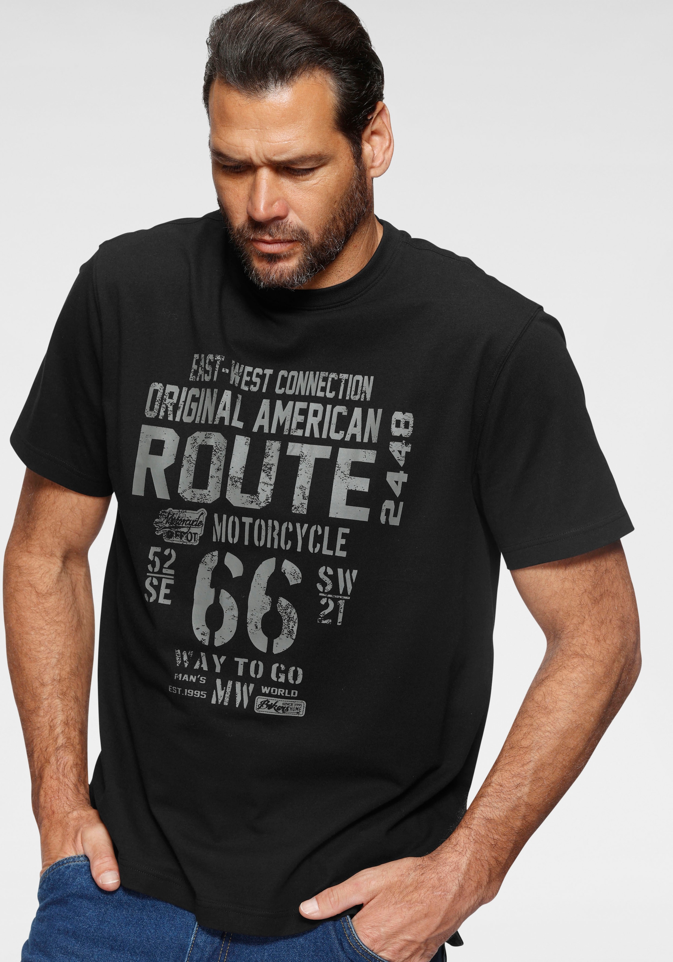 Man's World T-Shirt, Großer Print