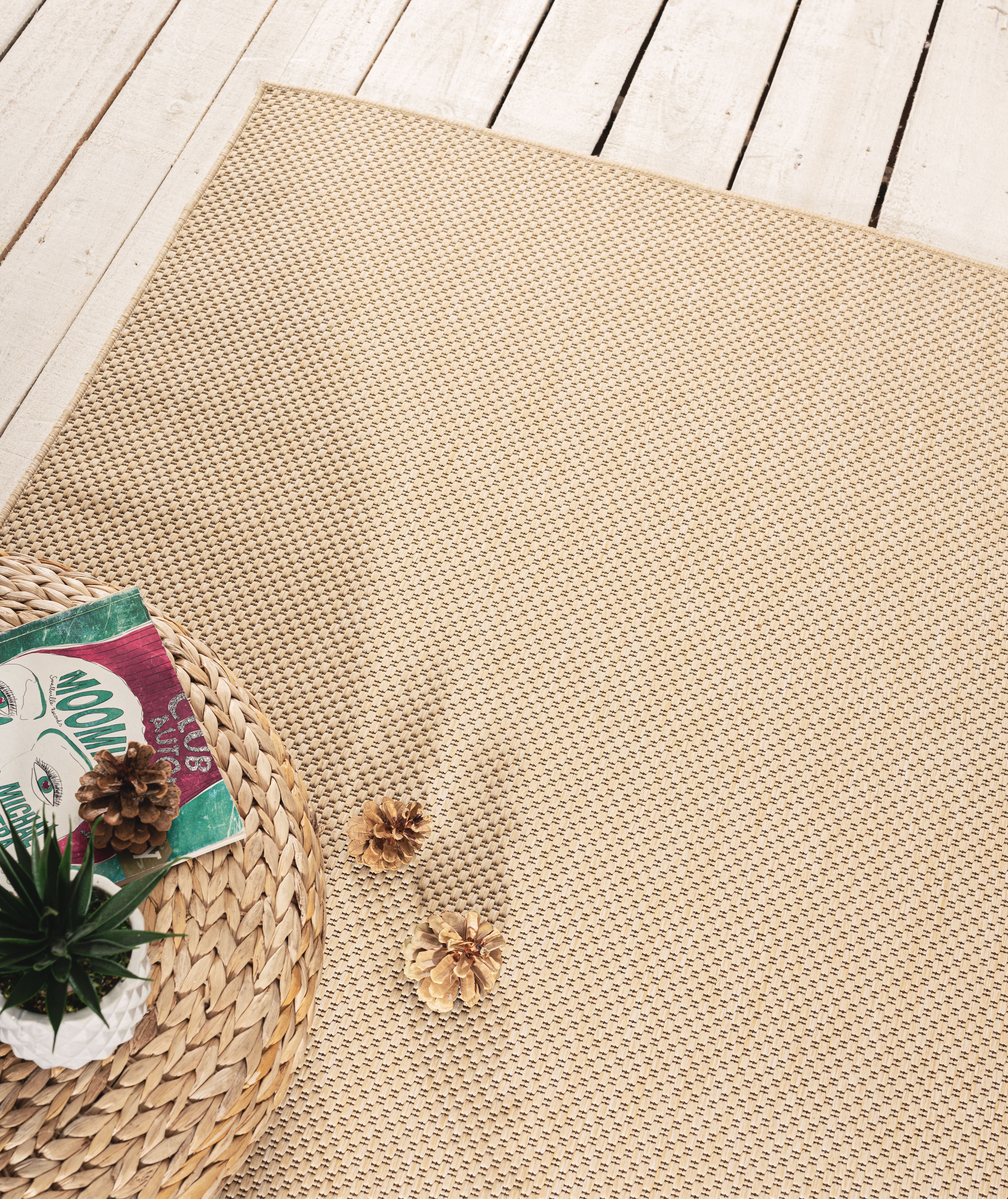 Teppich und rechteckig, UV-beständig kaufen In- & online »Saylor«, Sisal-Optik, Wetterfest Leonique Outdoor geeignet,
