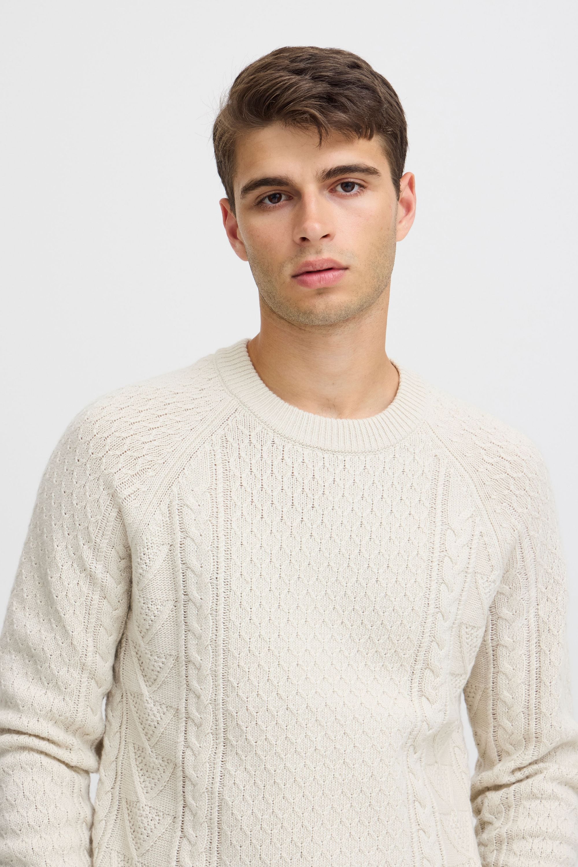 Casual Friday Strickfleece-Pullover »Strickpullover CFKRISTIAN crew neck cable knit«