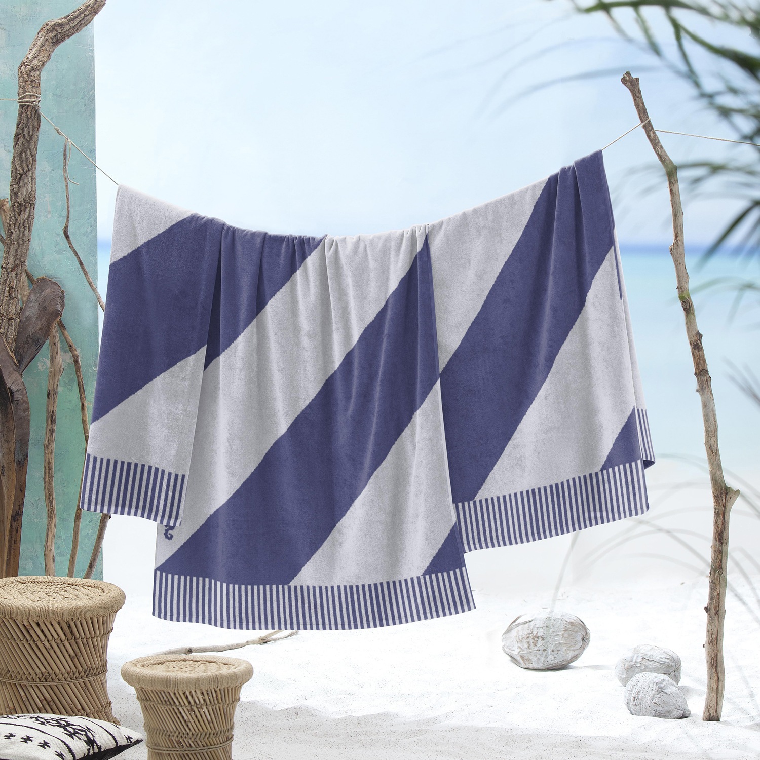 Seahorse Strandtuch »Colorblock Stripe«, (1 St.), 100x180, für Strand und Pool, Trendy summer design