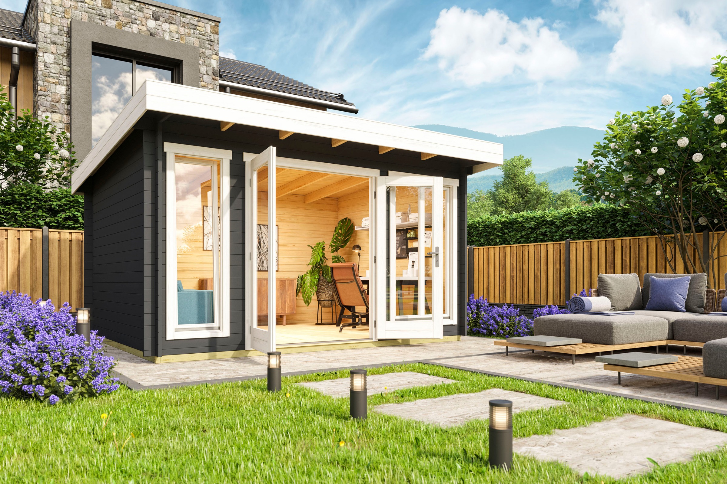 LASITA MAJA Gartenhaus »DORSET«, (Set, inkl. Fussbodenbretter zum verlegen)