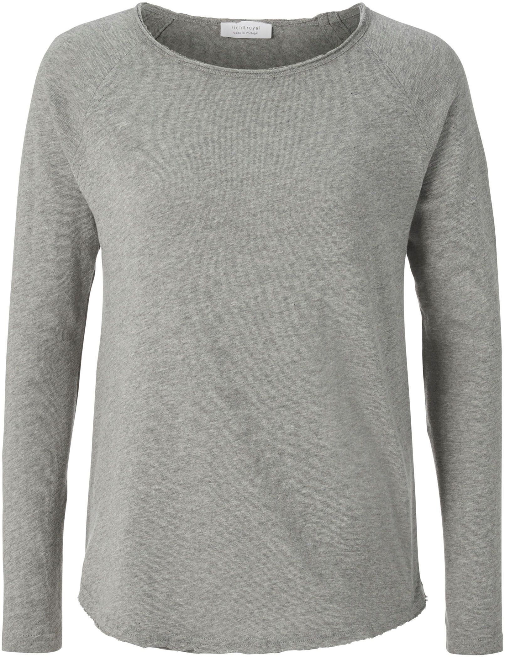 RICHROYAL Langarmshirt »2409 O HJ LS«, mit offener Ausschnittkante und Saum