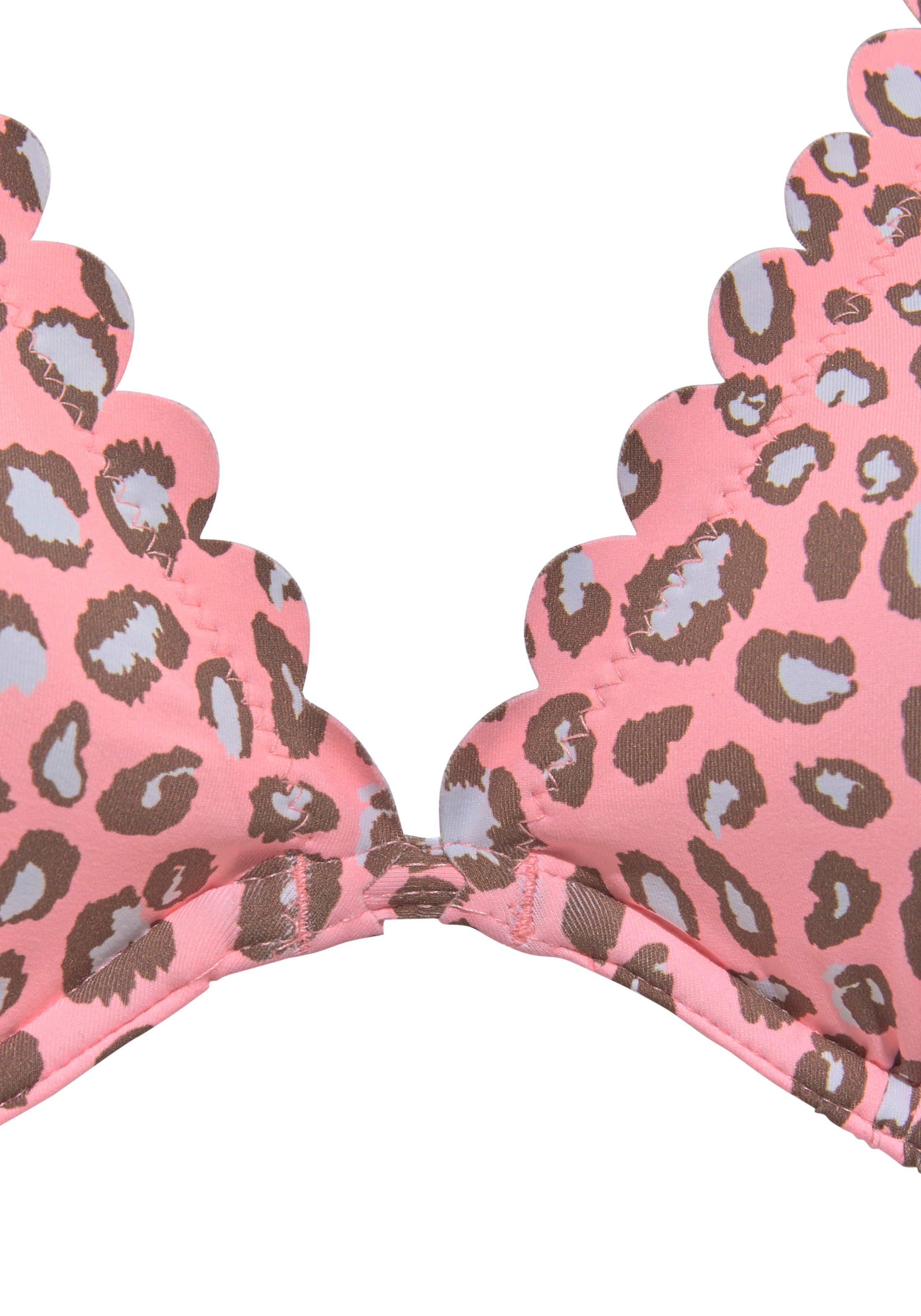 LASCANA Bügel-Bikini-Top »Mae«, farbenfroher Animalprint, herausnehmbare Cups, im Nacken zu binden