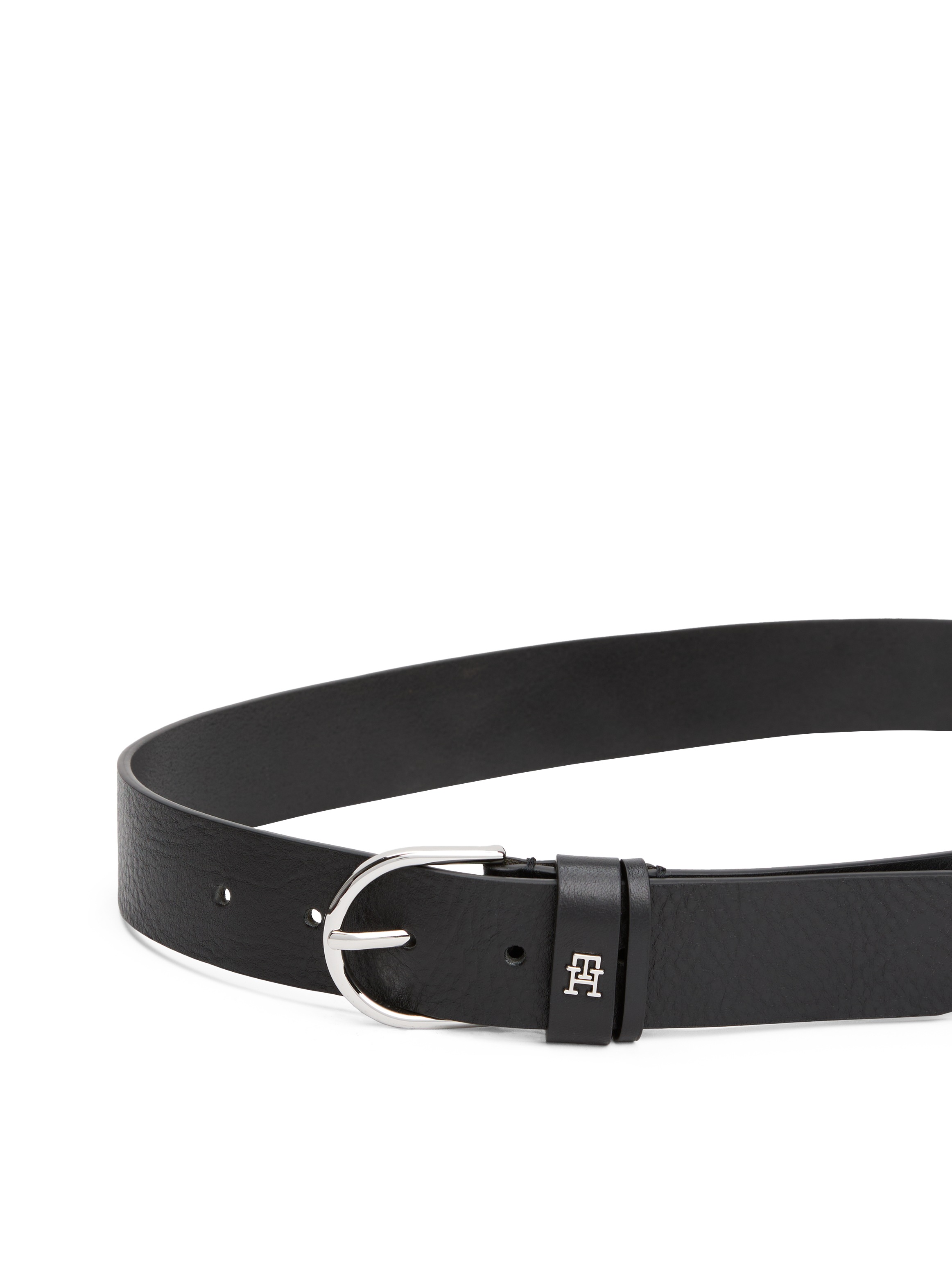 Tommy Hilfiger Ledergürtel »ESSENTIAL EFFORTLESS 3.5«, Ovale Einfachdornschließe, Logoemblem