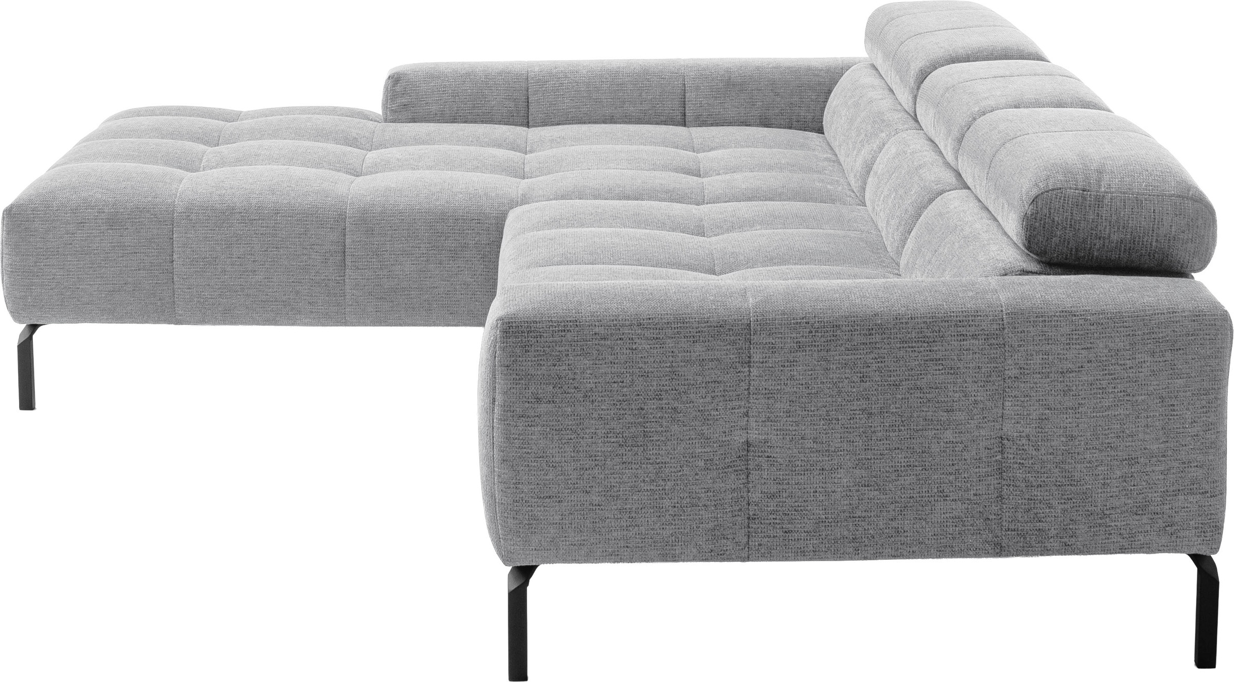 Home affaire Ecksofa »Claya Move, L-Form, Kopf- & Rückenverstellung, Breite 293 cm« Moderne Steppung, weicher Polsteraufbau & saugroboterfreundliche Höhe