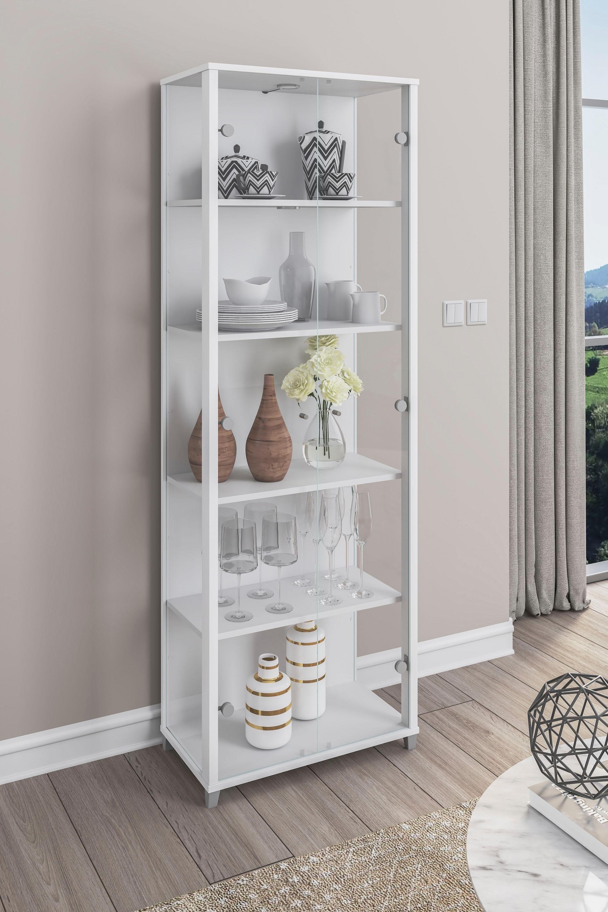 fif möbel Vitrine »OPTIMA«, Standvitrine, Vitrinenschrank, Glasvitrine, Sammlervitrine