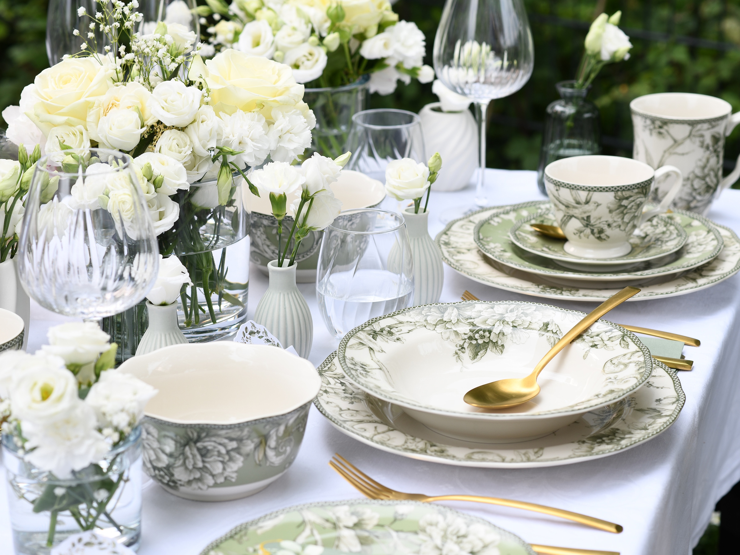 CreaTable Tafelservice »Adelaide, Service 8-tlg.« Teller Set, Nostalgischer Vintage Dekor, Elegante Form