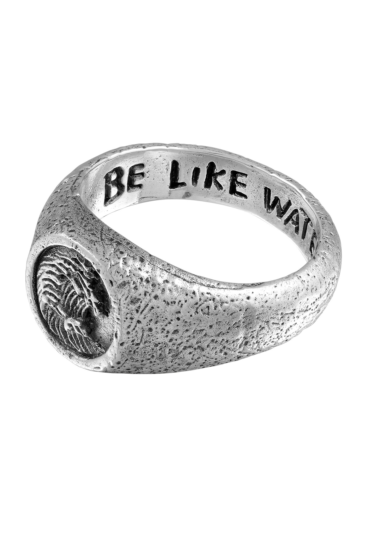 HAZE & GLORY Silberring »Ring Siegelring - Be like Water Wellen 925 Silber«