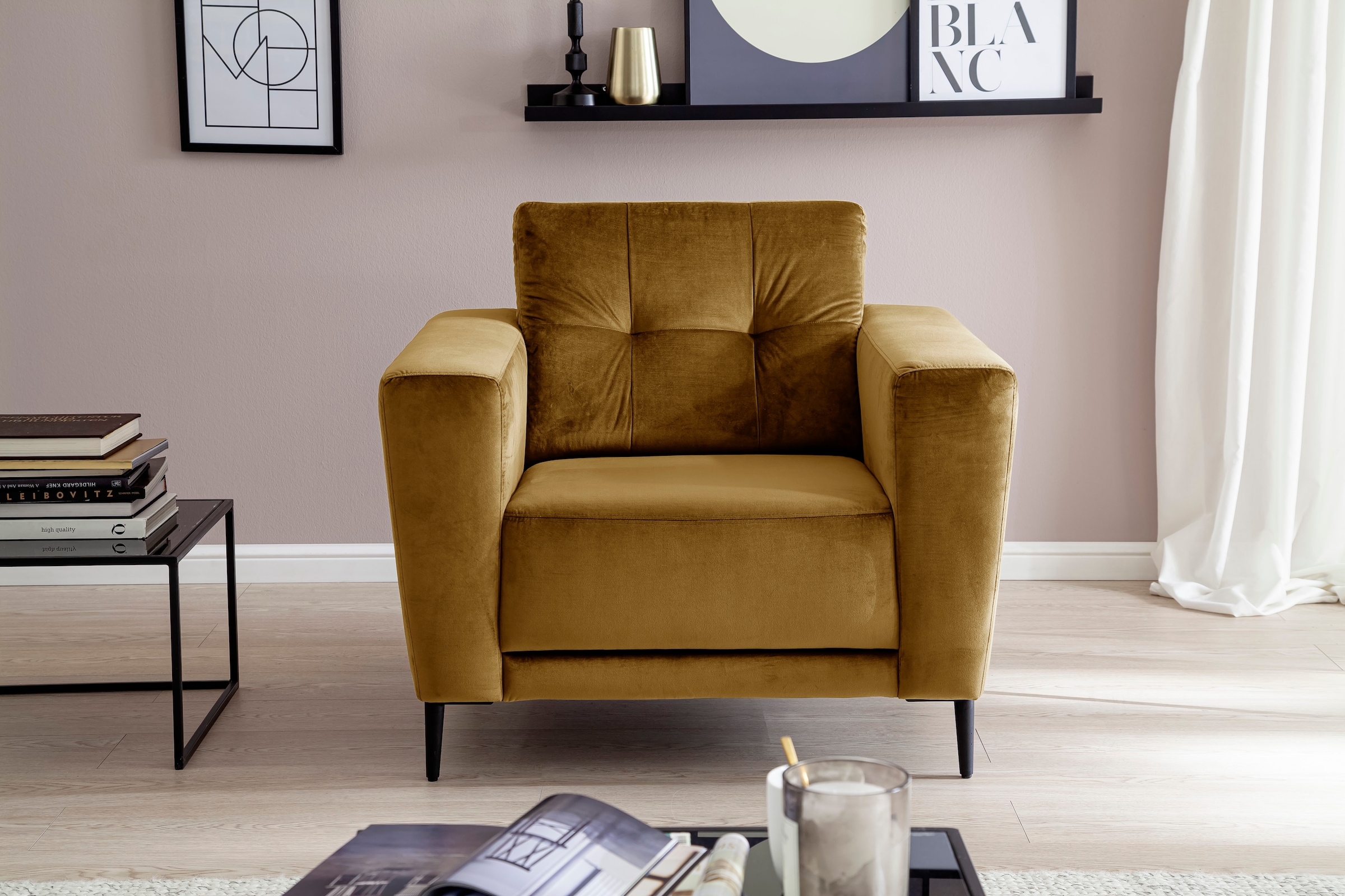 Trends by HG Sessel »Barcelona«, mit Metallfuss, frei im Raum stellbar