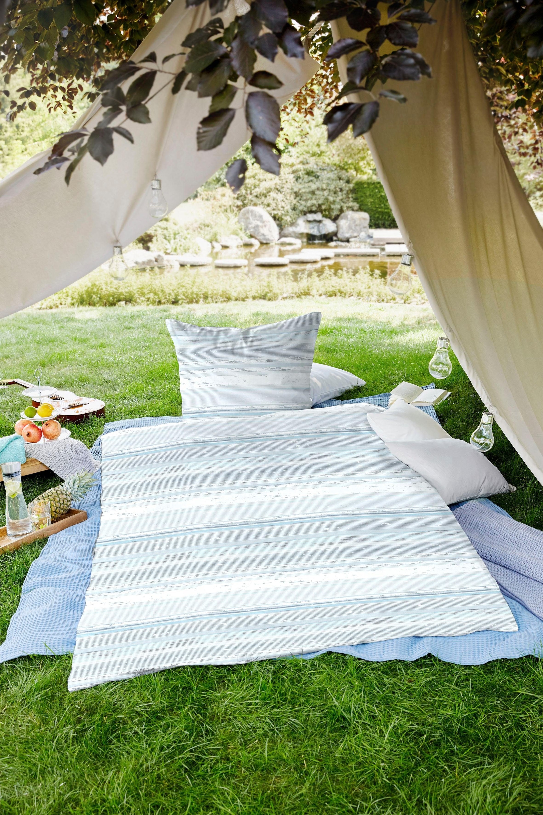 Primera Bettwäsche »Wellengang« 2 Stk. mit bewegten und zarten Linien