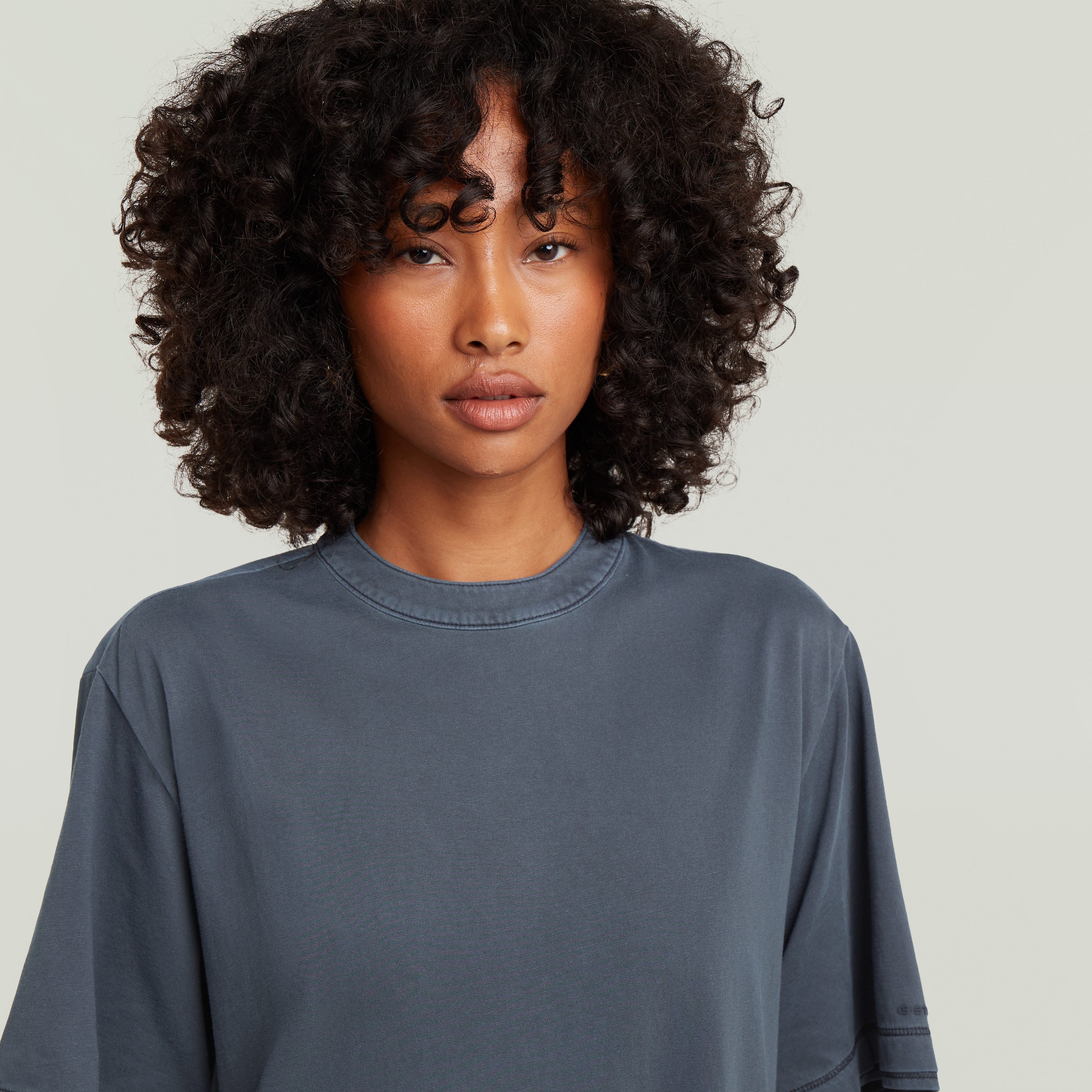 G-STAR Jerseykleid »Woven Mix Washed Jersey Dress Wmn« mit Webdetails, Knopfverschluss