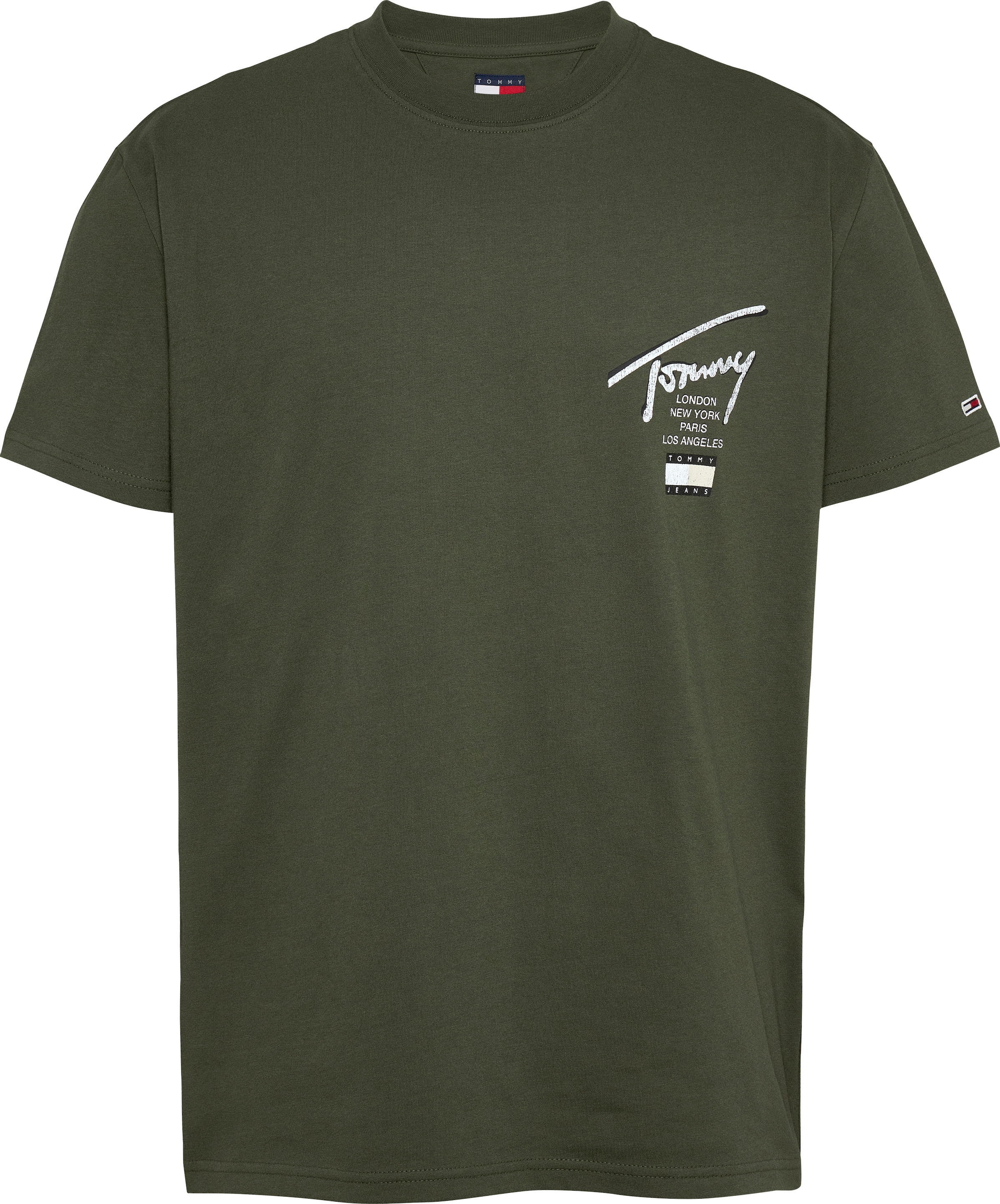 Tommy Jeans T-Shirt »TJM REG TOMMY SIGN CITY TEE EXT«, mit großem Logo am Rücken