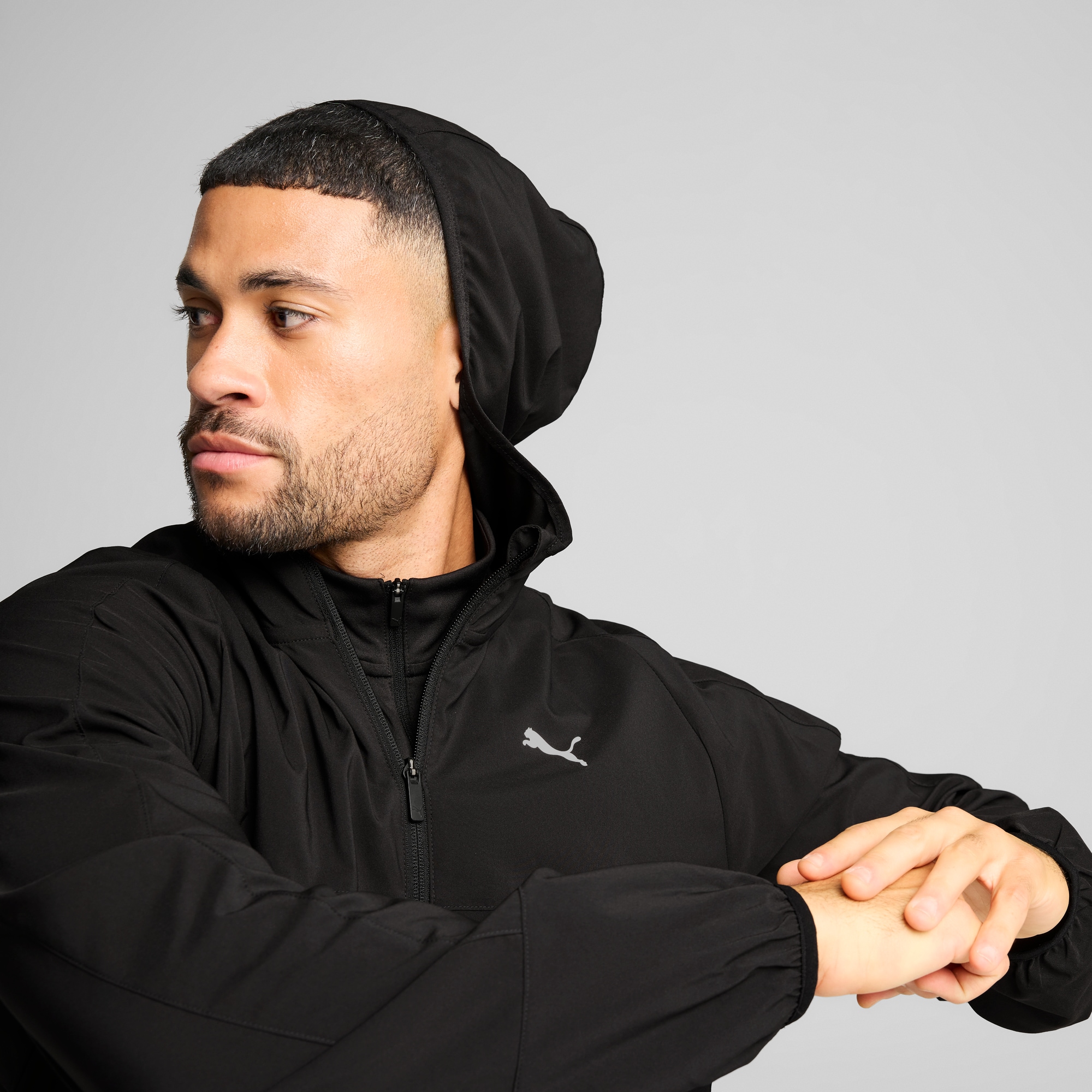 PUMA Kapuzensweatjacke »M TAD TECH WOVEN FULL ZIP«