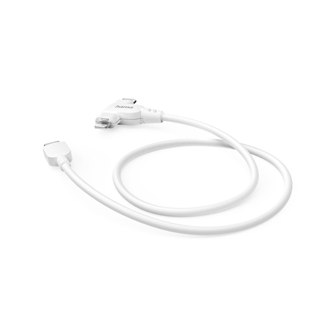 Hama USB-Kabel »2in1 USB-Kabel, USB-C auf USB-C/Lightning, 1,5m, weiß« Lightning | USB Typ C | USB-C USB-C 150 cm Datenübertragung, Schnellladefunktion