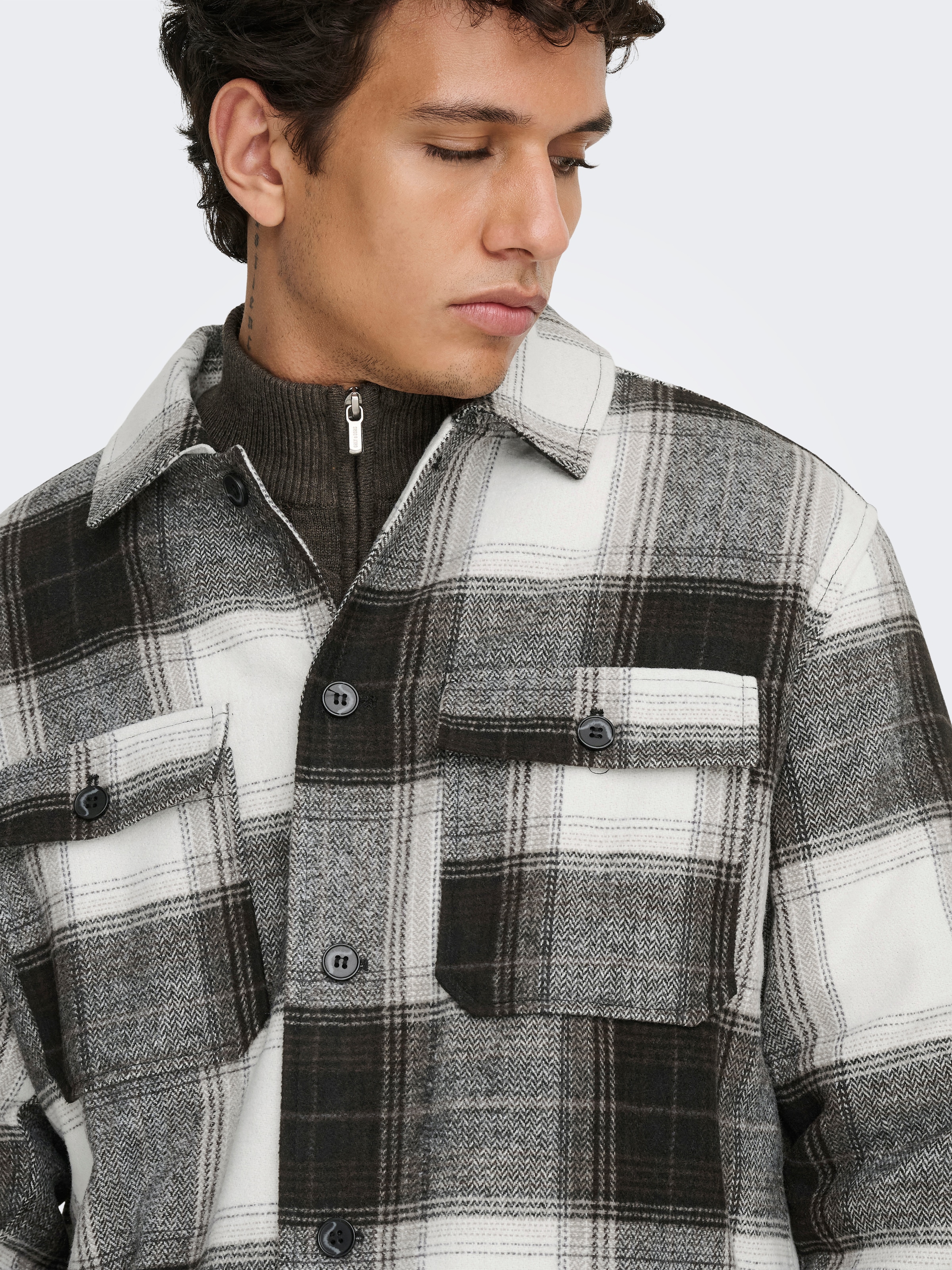ONLY & SONS Hemdjacke »ONSZACK OVERSHIRT OTW NOOS« Polyester, regular fit