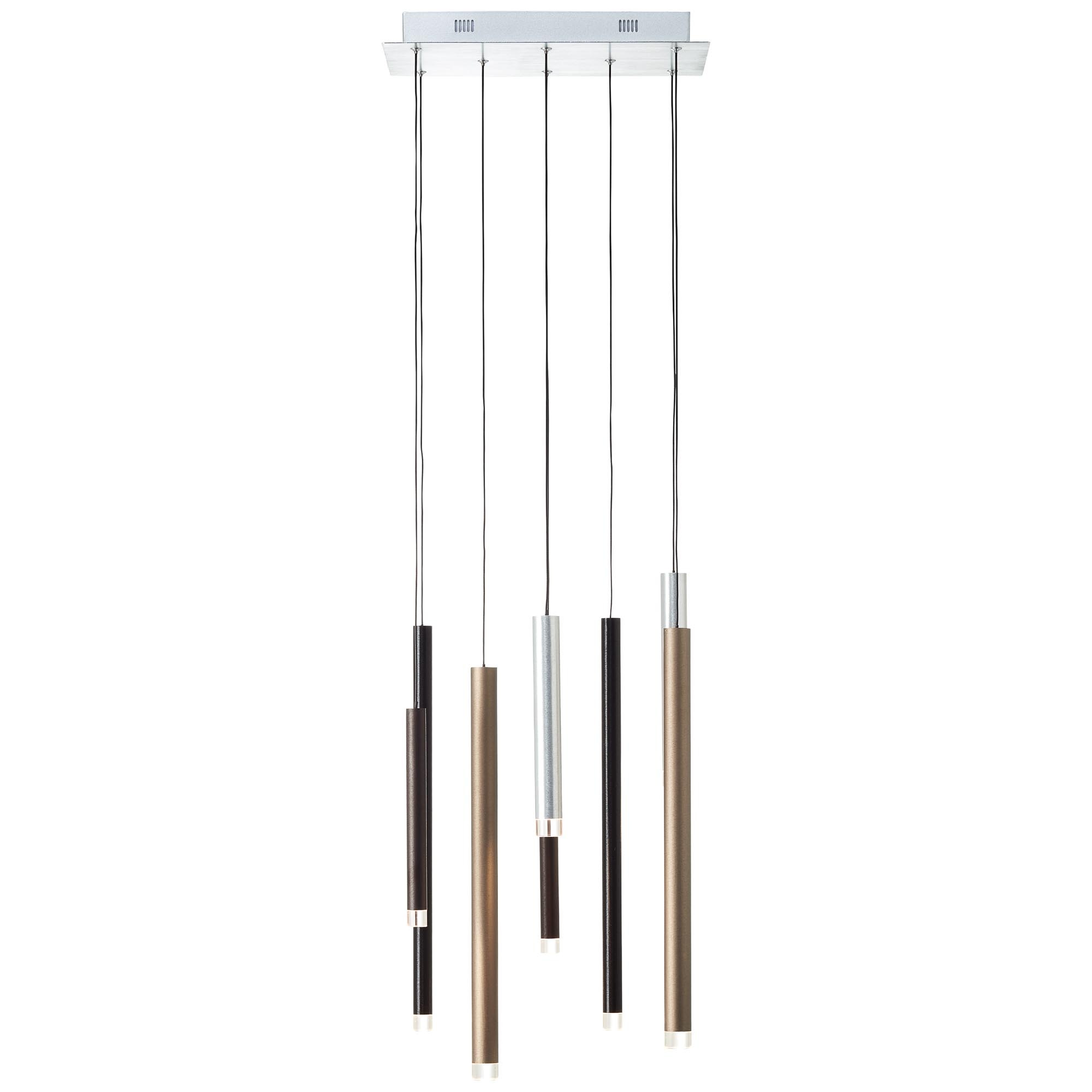 Brilliant Pendelleuchte »Cembalo«, 8 flammig, Leuchtmittel LED-Modul | LED fest integriert, LED Hängelampe 8flg braun/Kaffee
