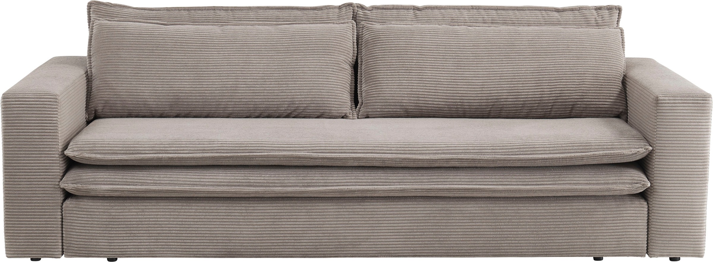 Places of Style Sitzgruppe »PIAGGE«, (2 tlg.), 3-Sitzer-Sofa mit Bettfunktion und Loveseat-Hocker im Set