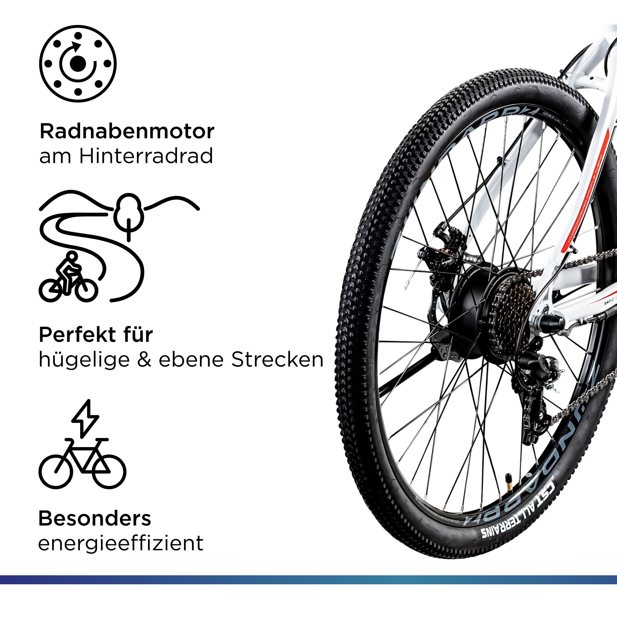 Zündapp E-Bike »Z801«, 21 Gang, Shimano, Tourney RD-TY300, Heckmotor 250 W, Pedelec, Elektrofahrrad für Damen u. Herren, MTB