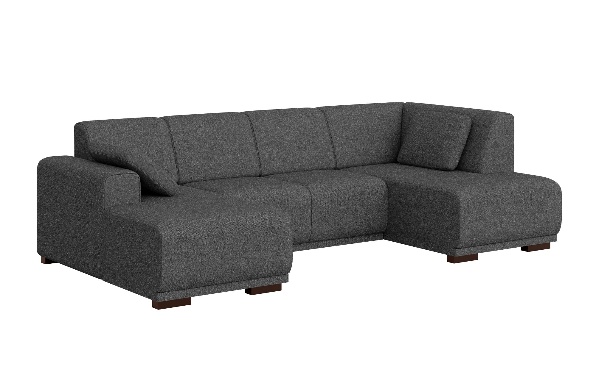 Home affaire Wohnlandschaft »BORNHOLM U-Form mit Recamiere rechts/links, B/T/H: 300/162/85 cm«, U-Form mit Wellenunterfederung, Recamiere rechts oder links bestellbar