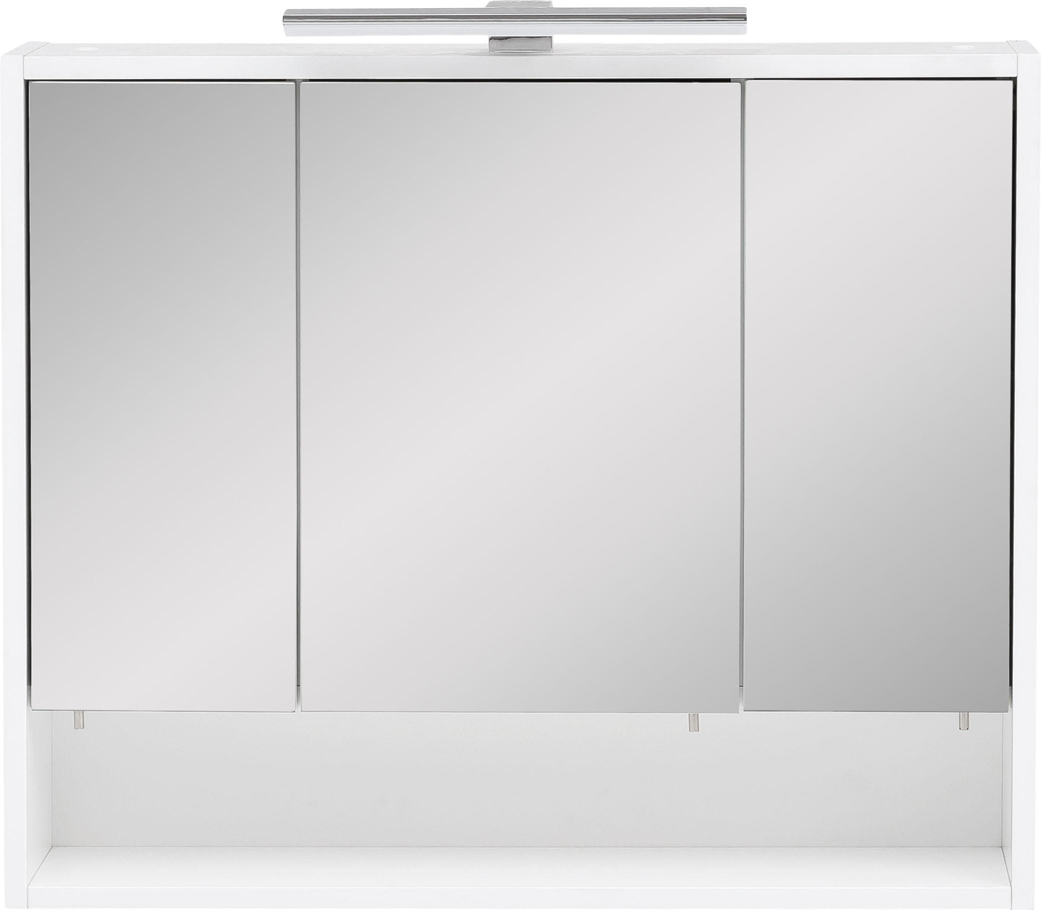 welltime Spiegelschrank »Kent, Made in Germany«, Badmöbel. Breite 70 cm, LED-Beleuchtung und Schalter-/Steckdosenbox