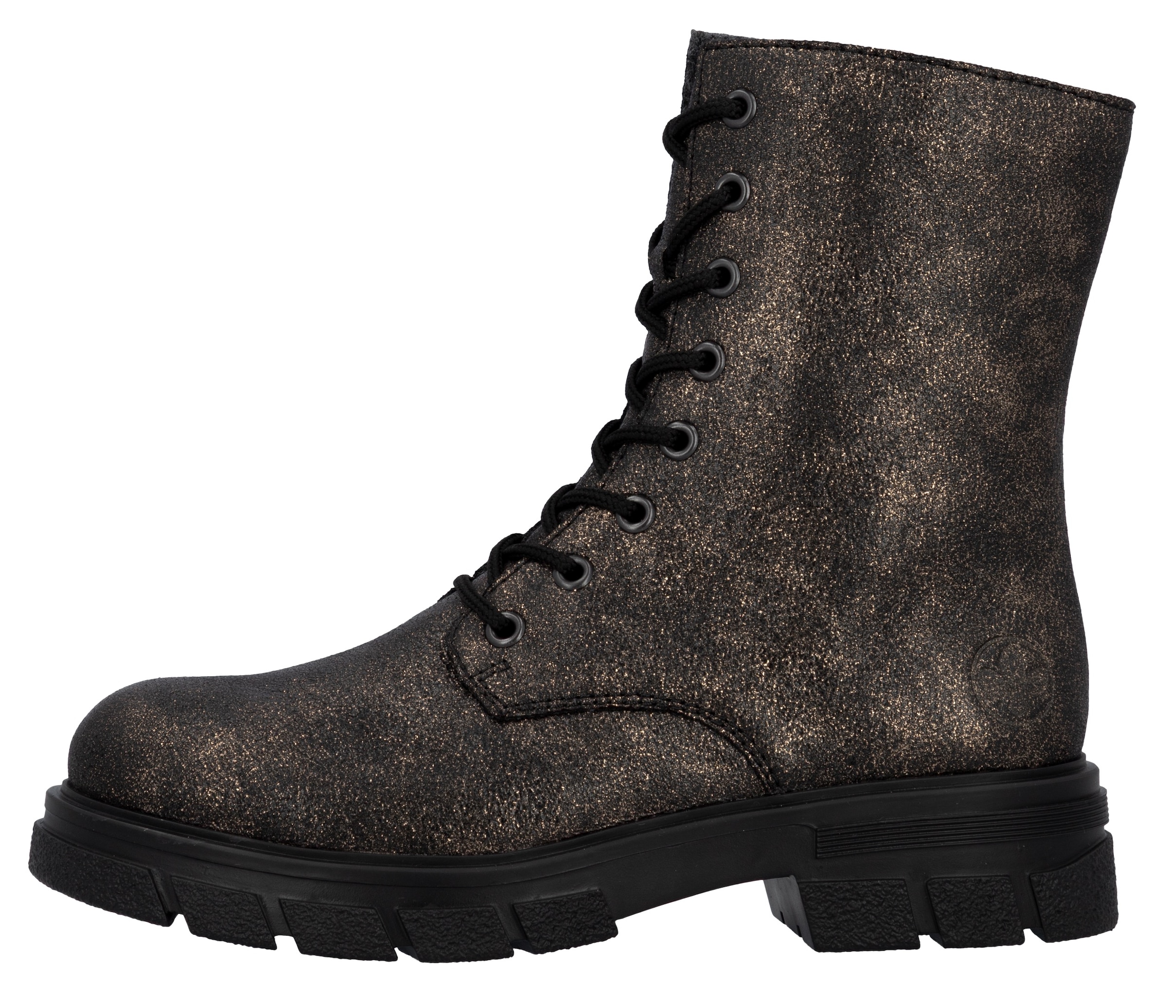 Rieker Schnürboots  , Stiefelette, Blockabsatz, mit zusätzlichem Innenreißverschluss