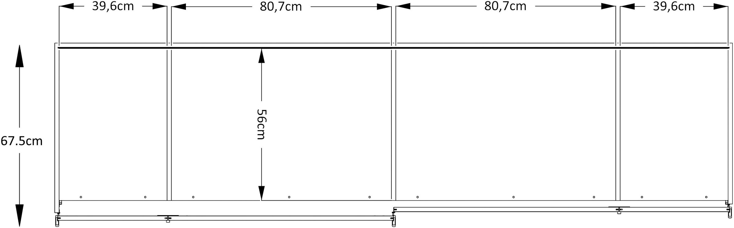 STAUD Schwebetürenschrank »Sonett 321G, Made in Germany« mit vier verschiedenen Ausstattungsvarianten