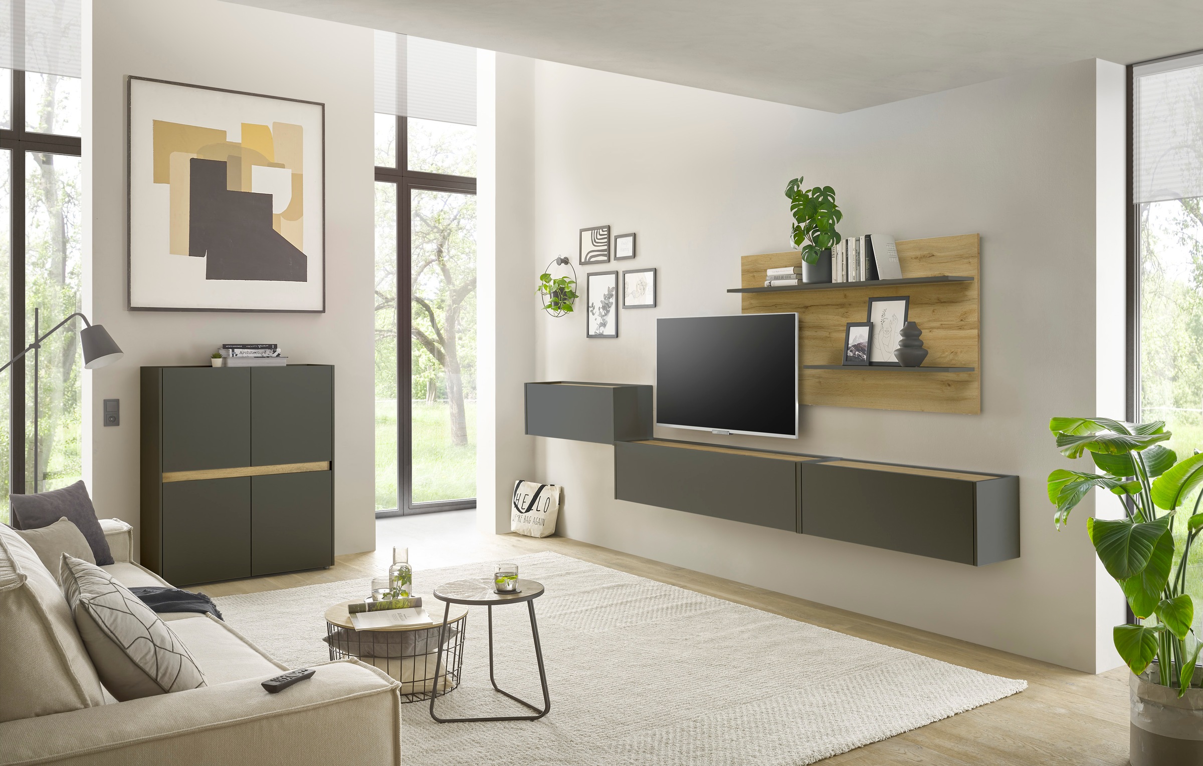 INOSIGN Büromöbel-Set »CiTY/GiRON«, (Set, 5 tlg.), Home Office, Wandsekretär