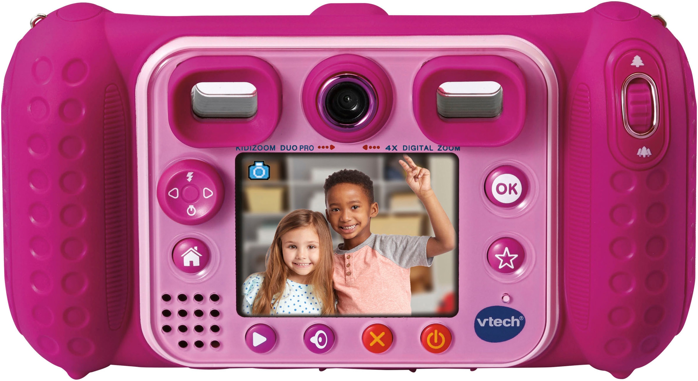 Vtech® Kinderkamera »KidiZoom Duo Pro, pink«, inklusive Tragetasche