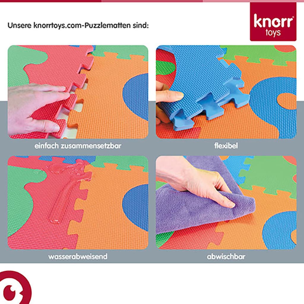 Knorrtoys® Puzzle »Alphabet + Zahlen, grau-weiß«