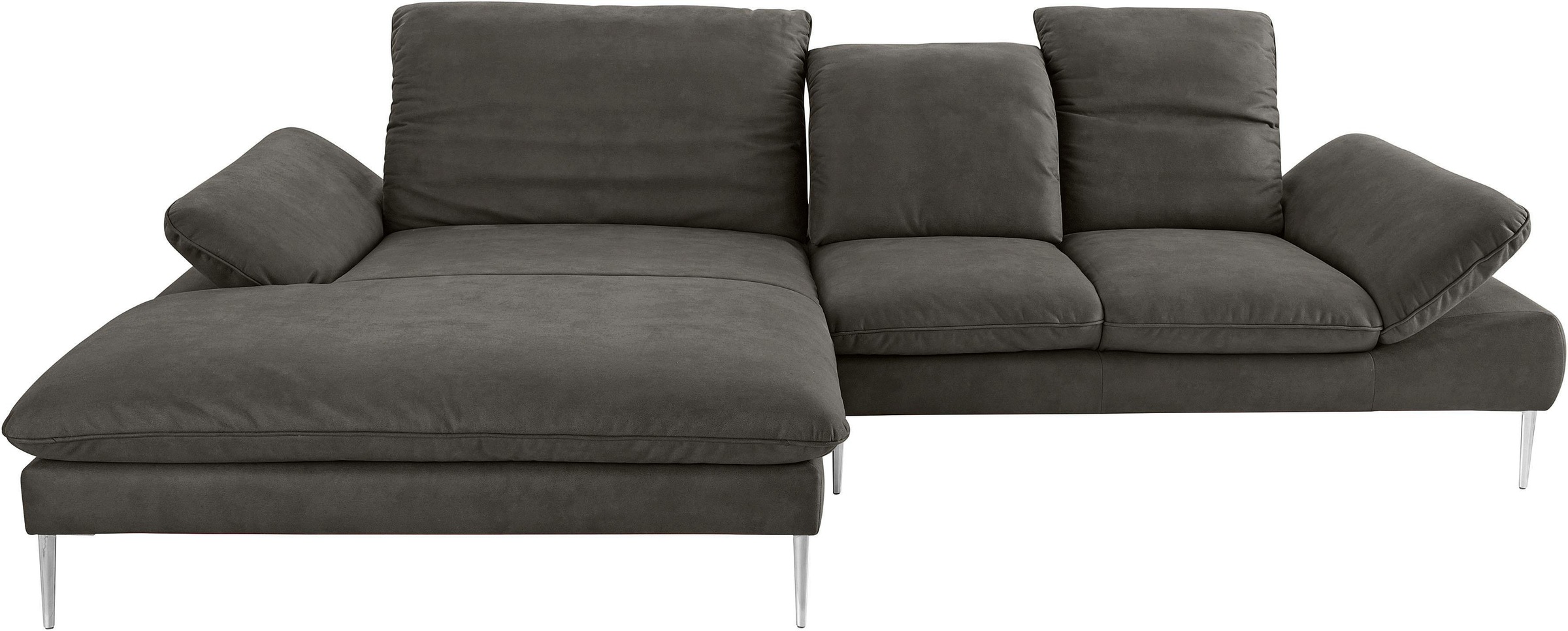 W.SCHILLIG Ecksofa »enjoy&MORE, Designsofa, elegant und bequem, L-Form«, mit Sitztiefenverstellung, Füße Chrom glänzend, Breite 310 cm
