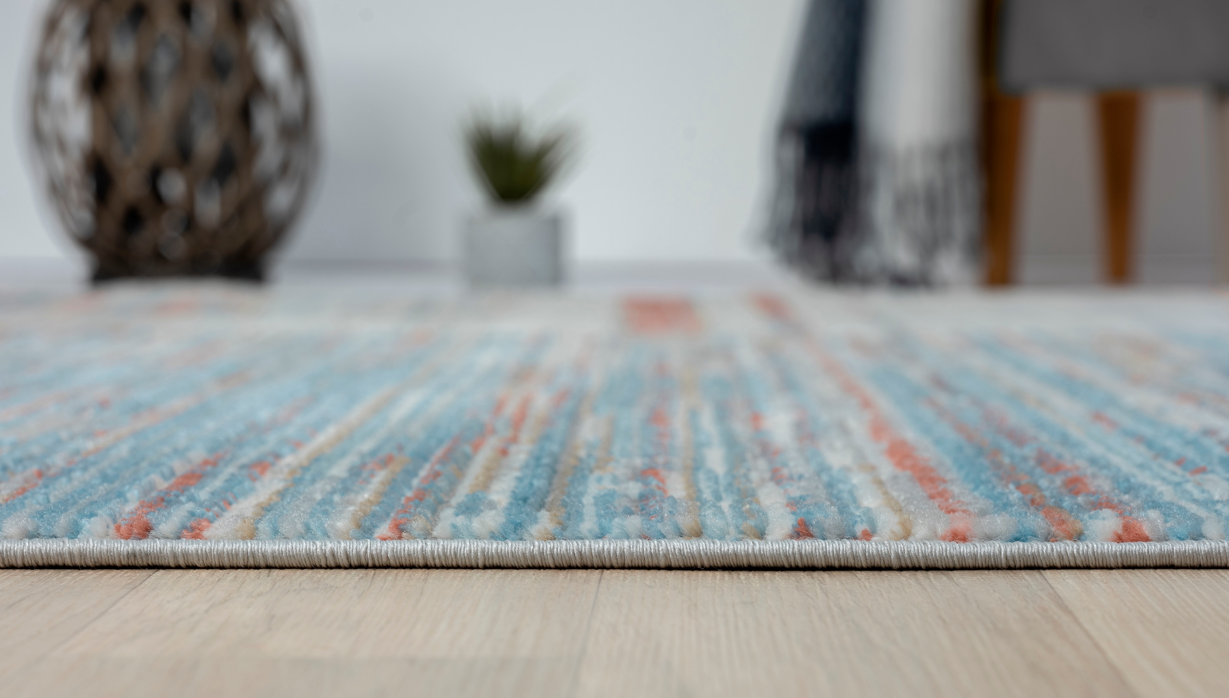 OTTO home Teppich »Ziven« rechteckig 8 mm Höhe Kurzflor, modern bunt pflegeleicht, Hoch Tief, Wohnzimmer