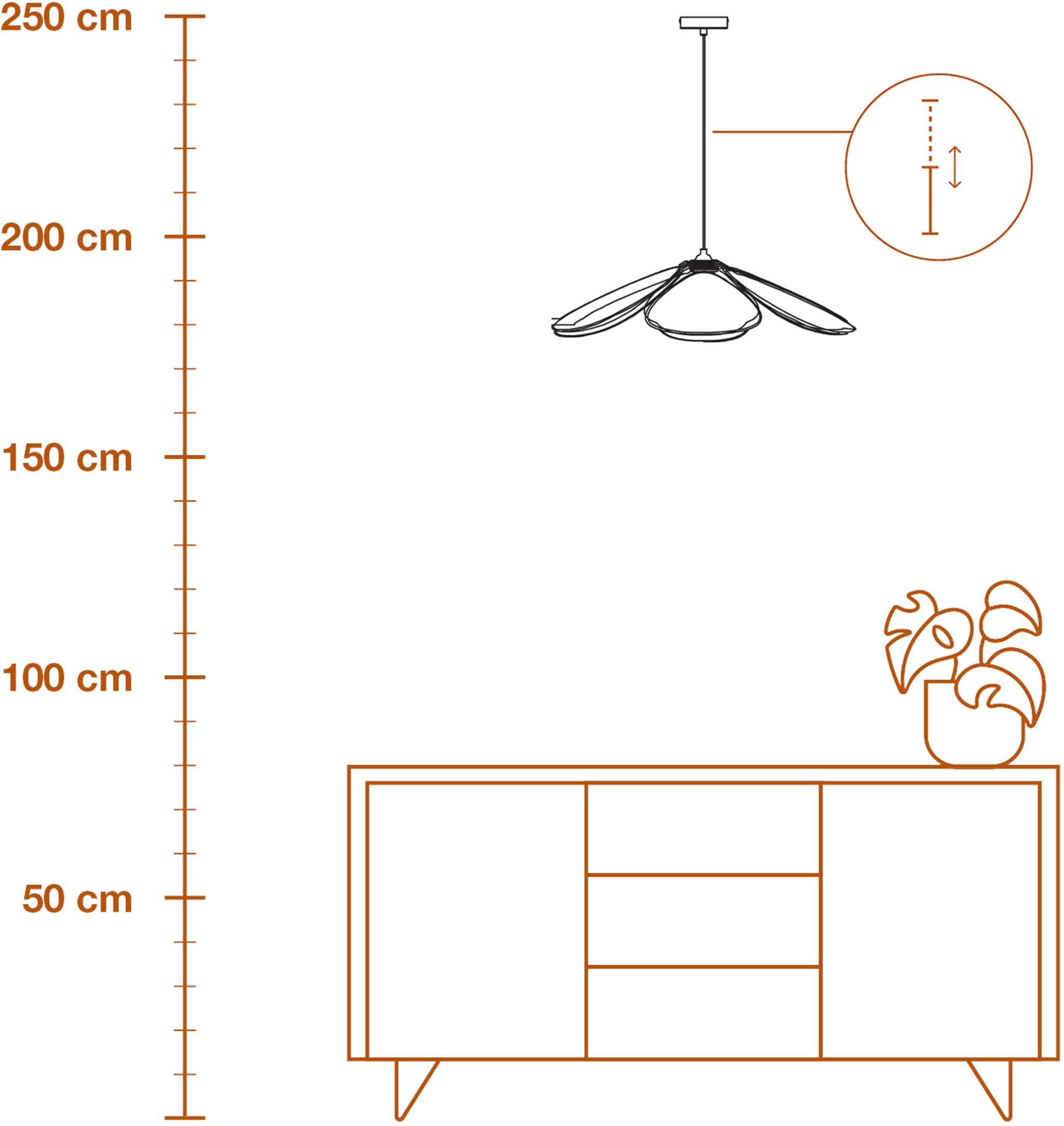 Osram Pendelleuchte »Decor Rattan« E27 1 Stk. braun, Fassung E27, Rattan und Stahl